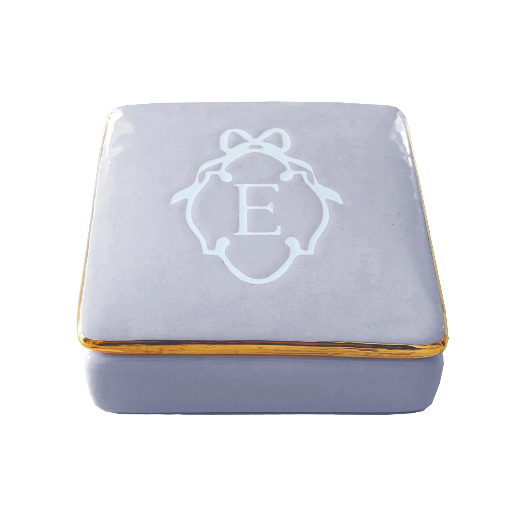 Bow Monogram Box with 22K Gold Accent - Image 10
