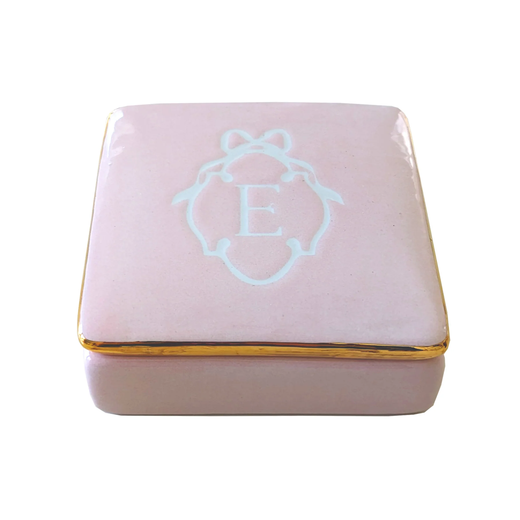 Bow Monogram Box with 22K Gold Accent - Image 17