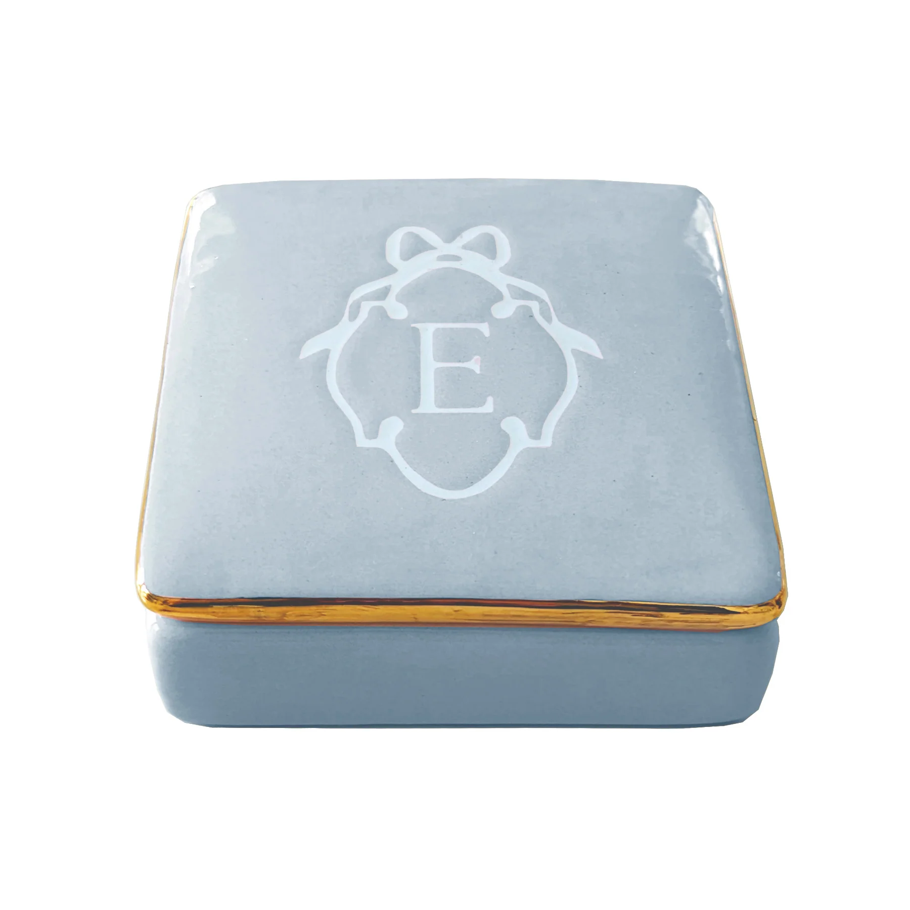 Bow Monogram Box with 22K Gold Accent - Image 7