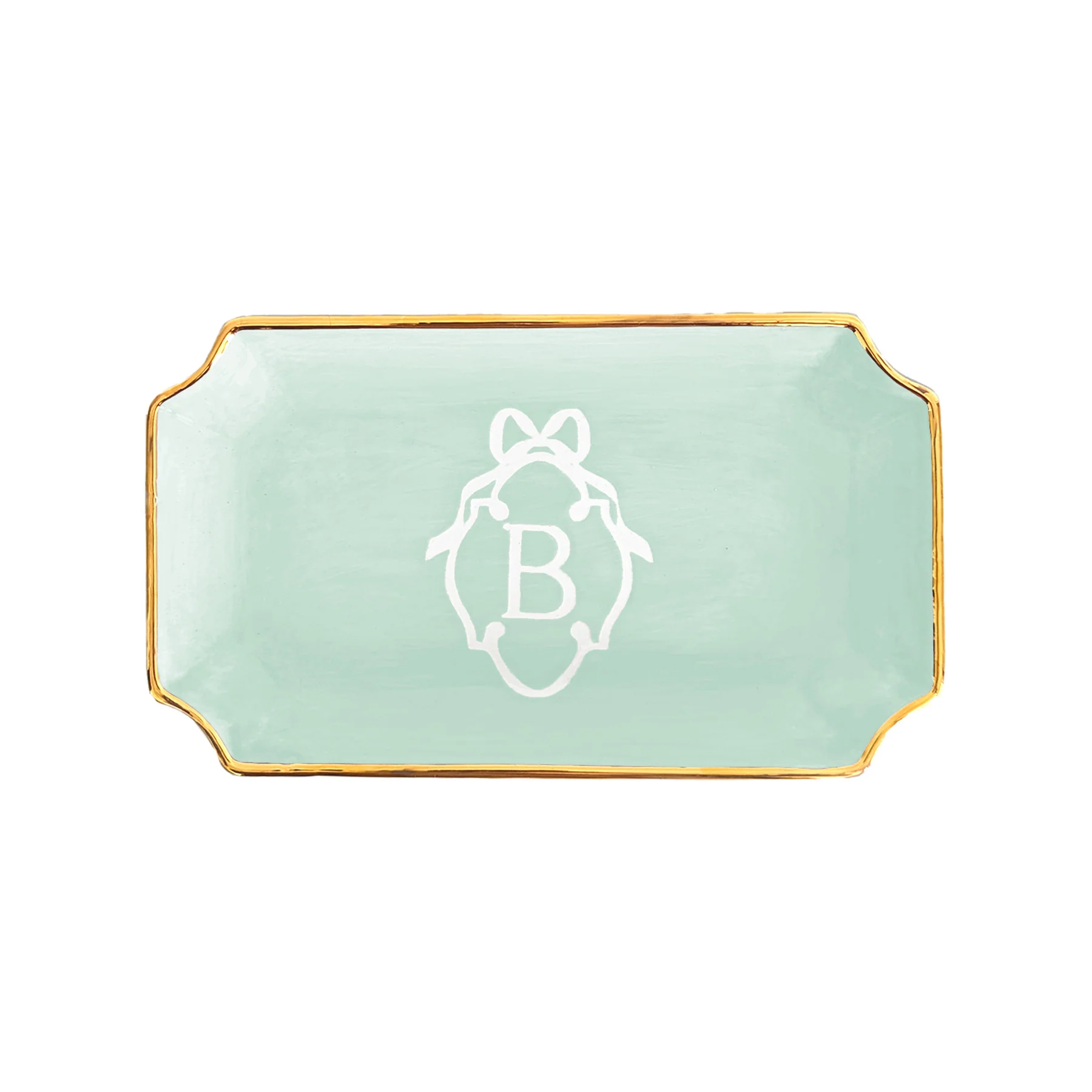 Bow Monogram Trays with 22K Gold Accent - Image 22