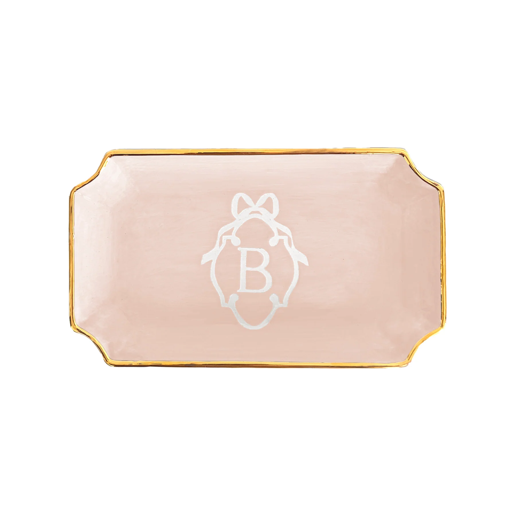 Bow Monogram Trays with 22K Gold Accent - Image 6
