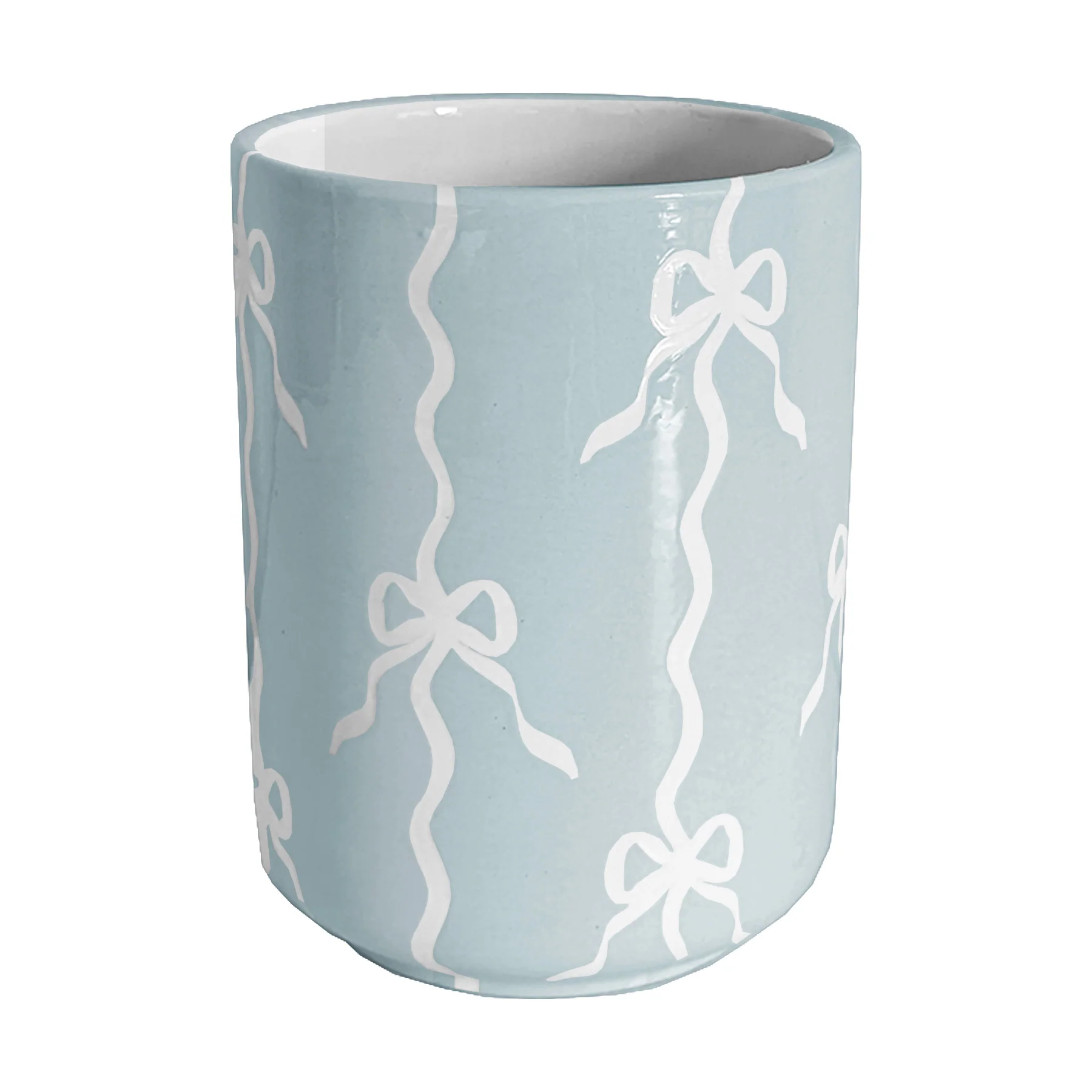 Bow Stripe Large Vase/ Utensil Holder - Image 10
