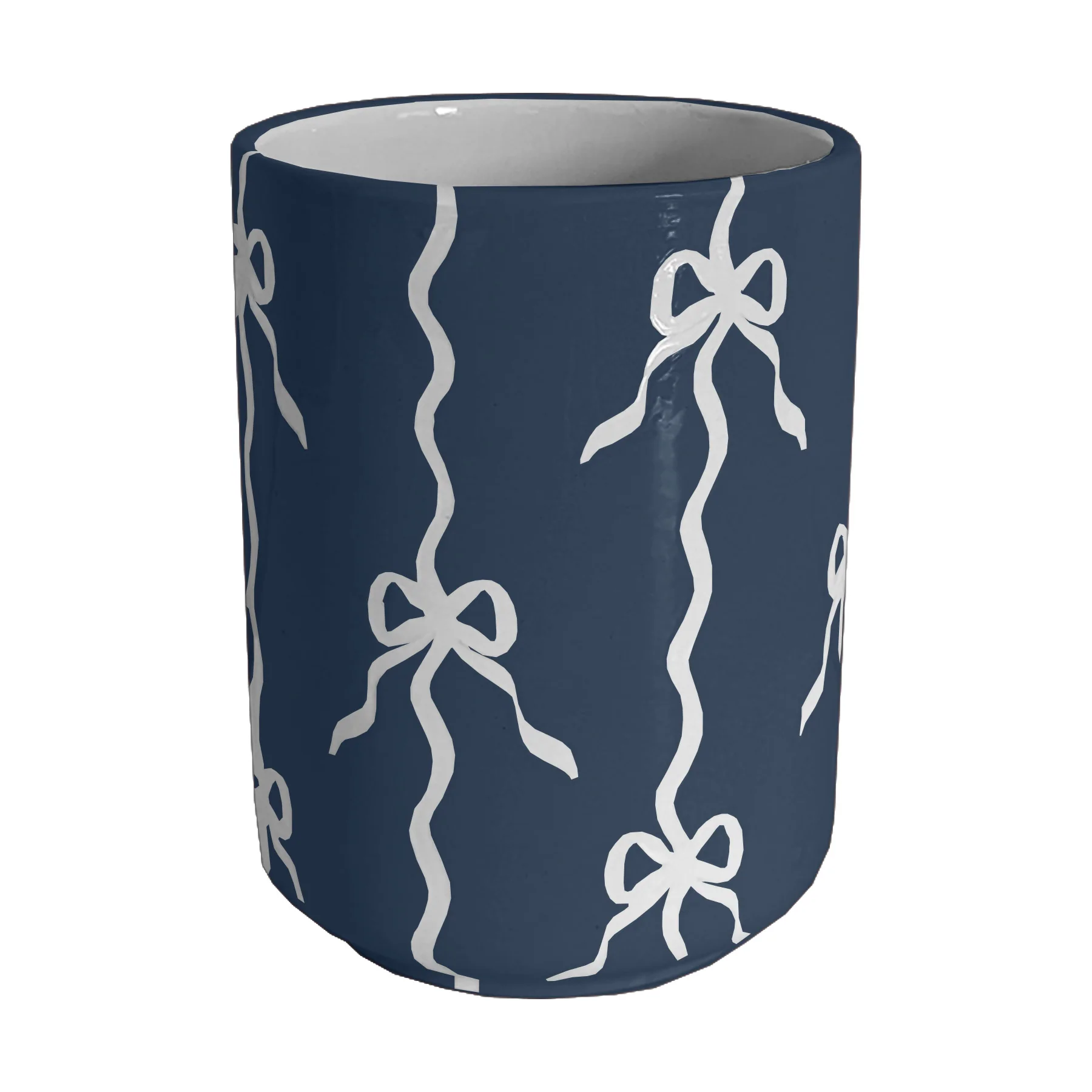 Bow Stripe Large Vase/ Utensil Holder - Image 16
