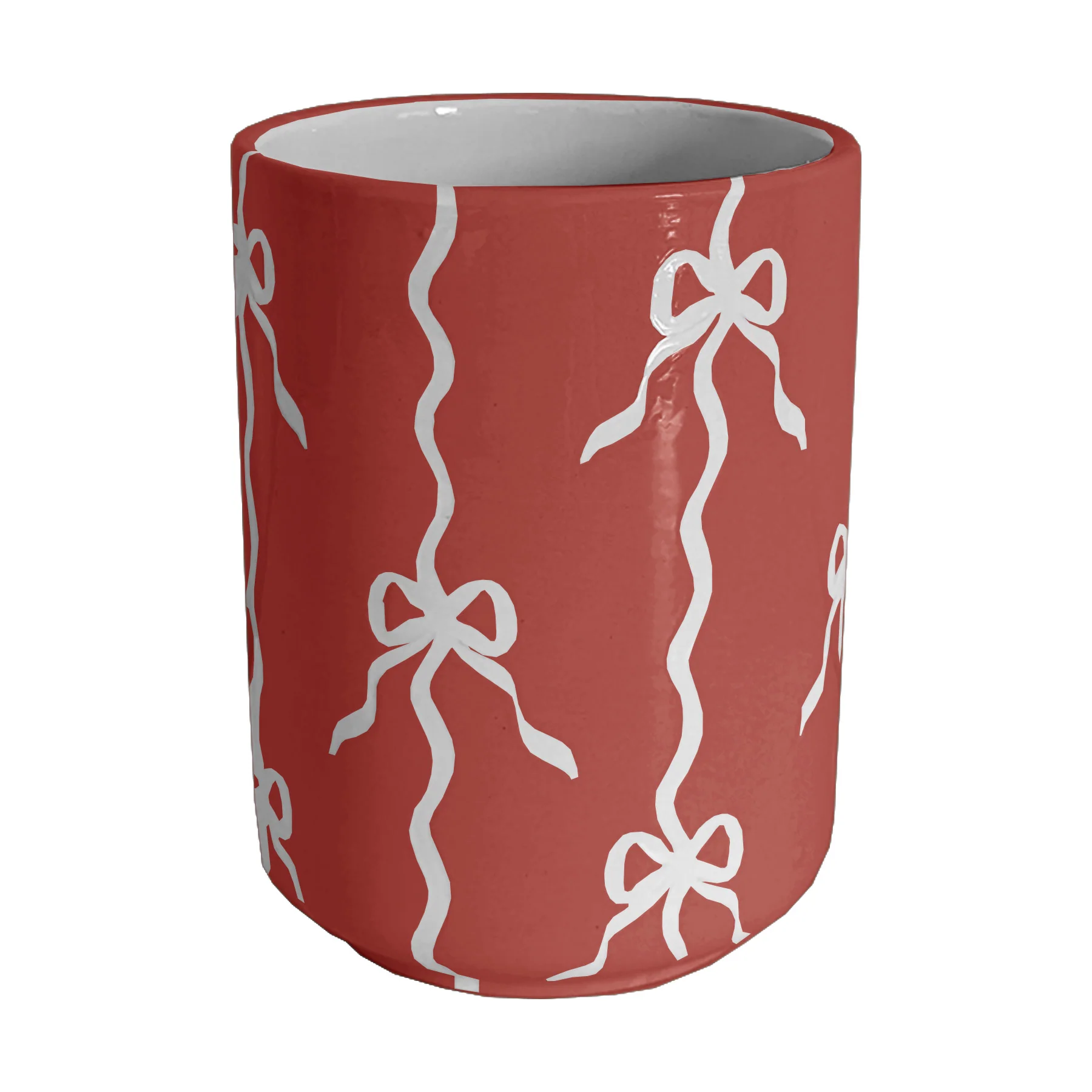 Bow Stripe Large Vase/ Utensil Holder - Image 17