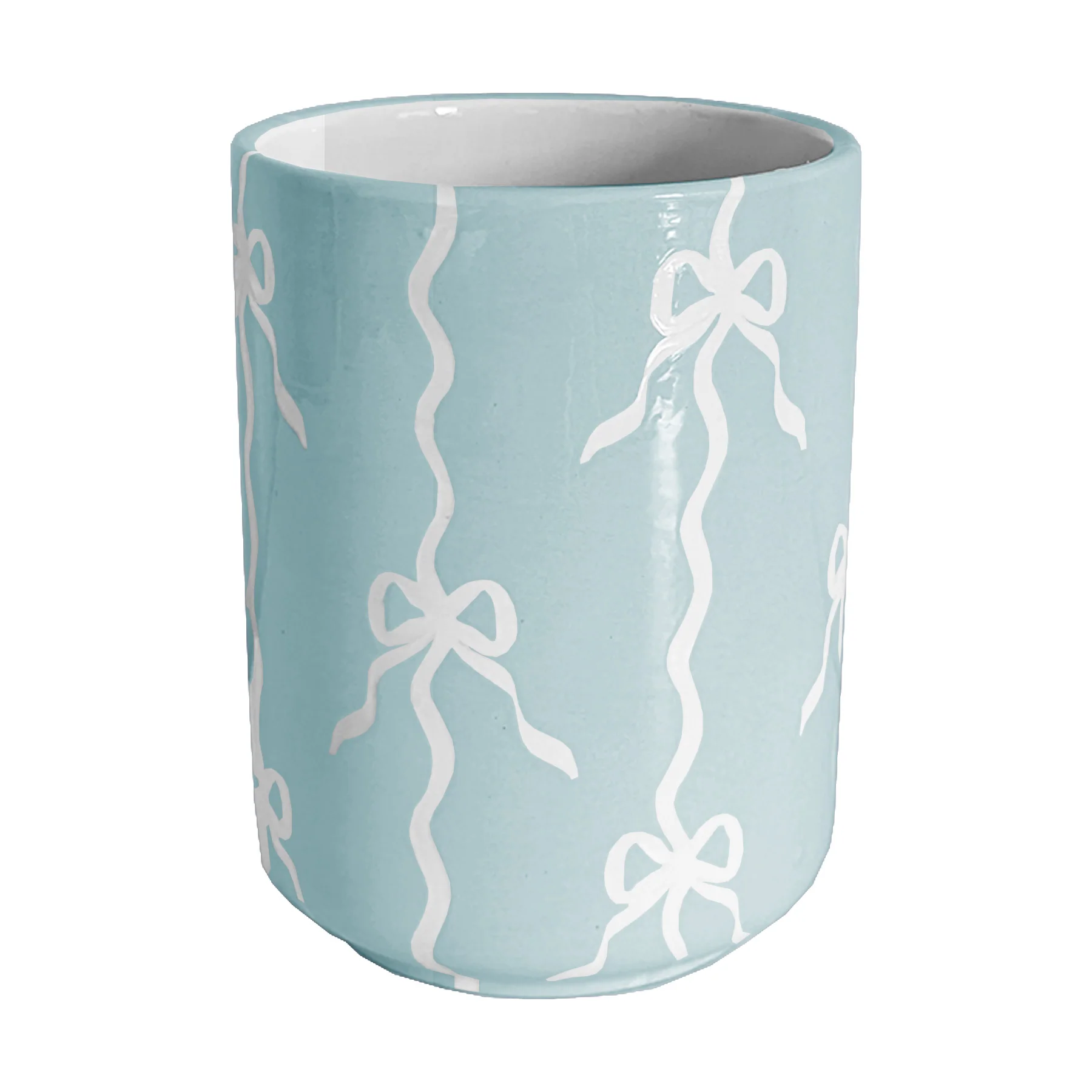 Bow Stripe Large Vase/ Utensil Holder - Image 18