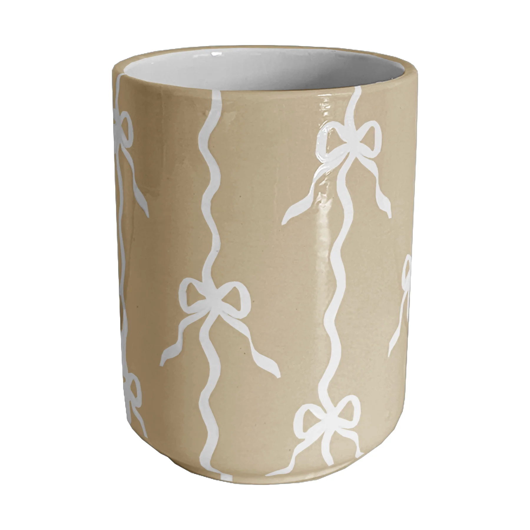 Bow Stripe Large Vase/ Utensil Holder - Image 19
