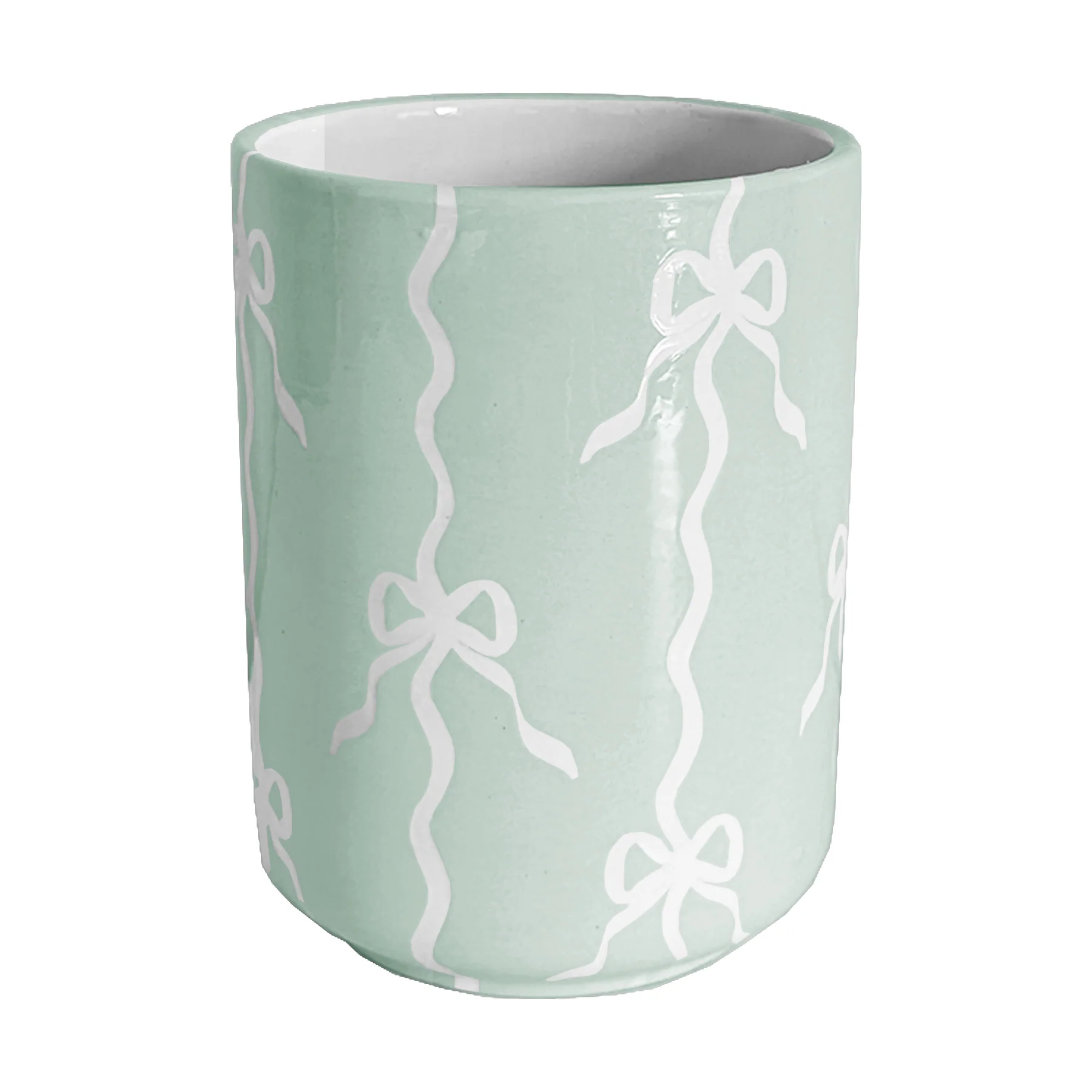 Bow Stripe Large Vase/ Utensil Holder - Image 20