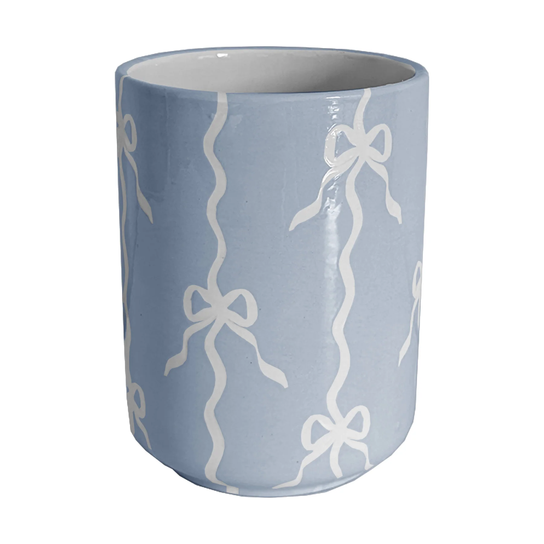Bow Stripe Large Vase/ Utensil Holder - Image 21