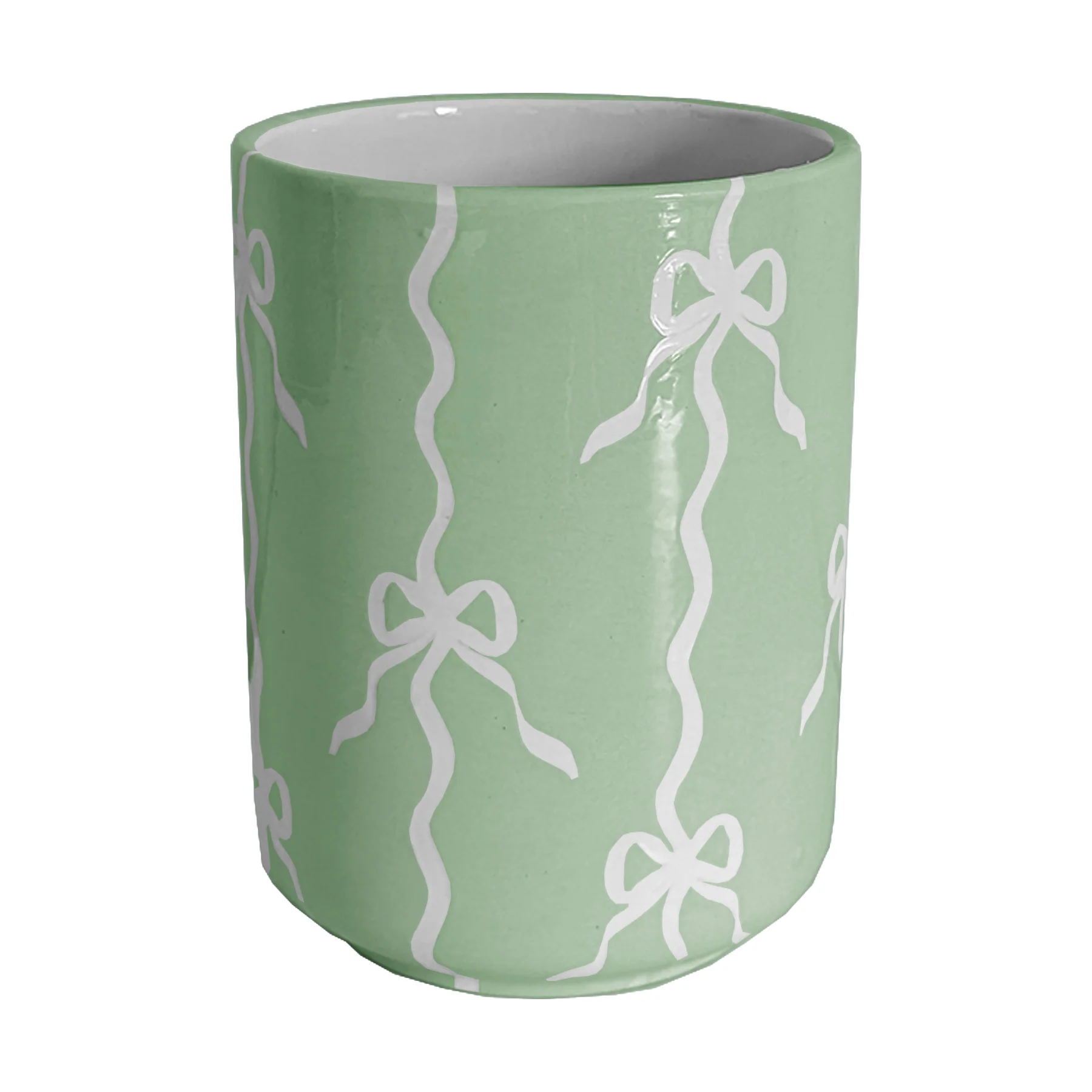Bow Stripe Large Vase/ Utensil Holder - Image 6