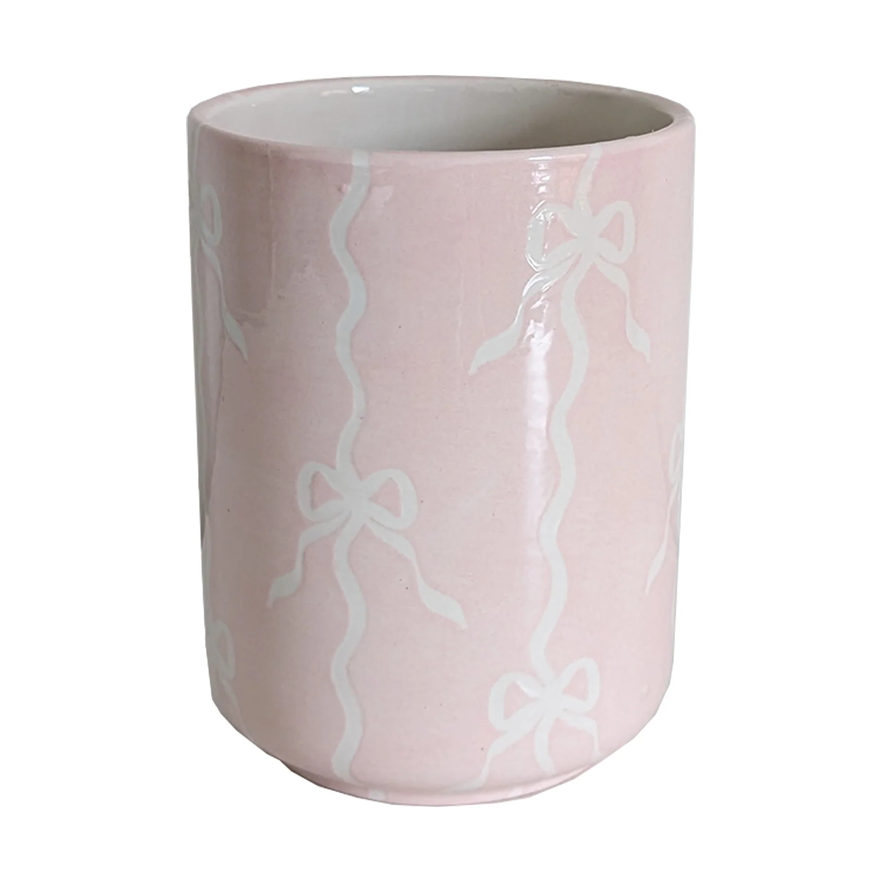 Bow Stripe Large Vase/ Utensil Holder - Image 7
