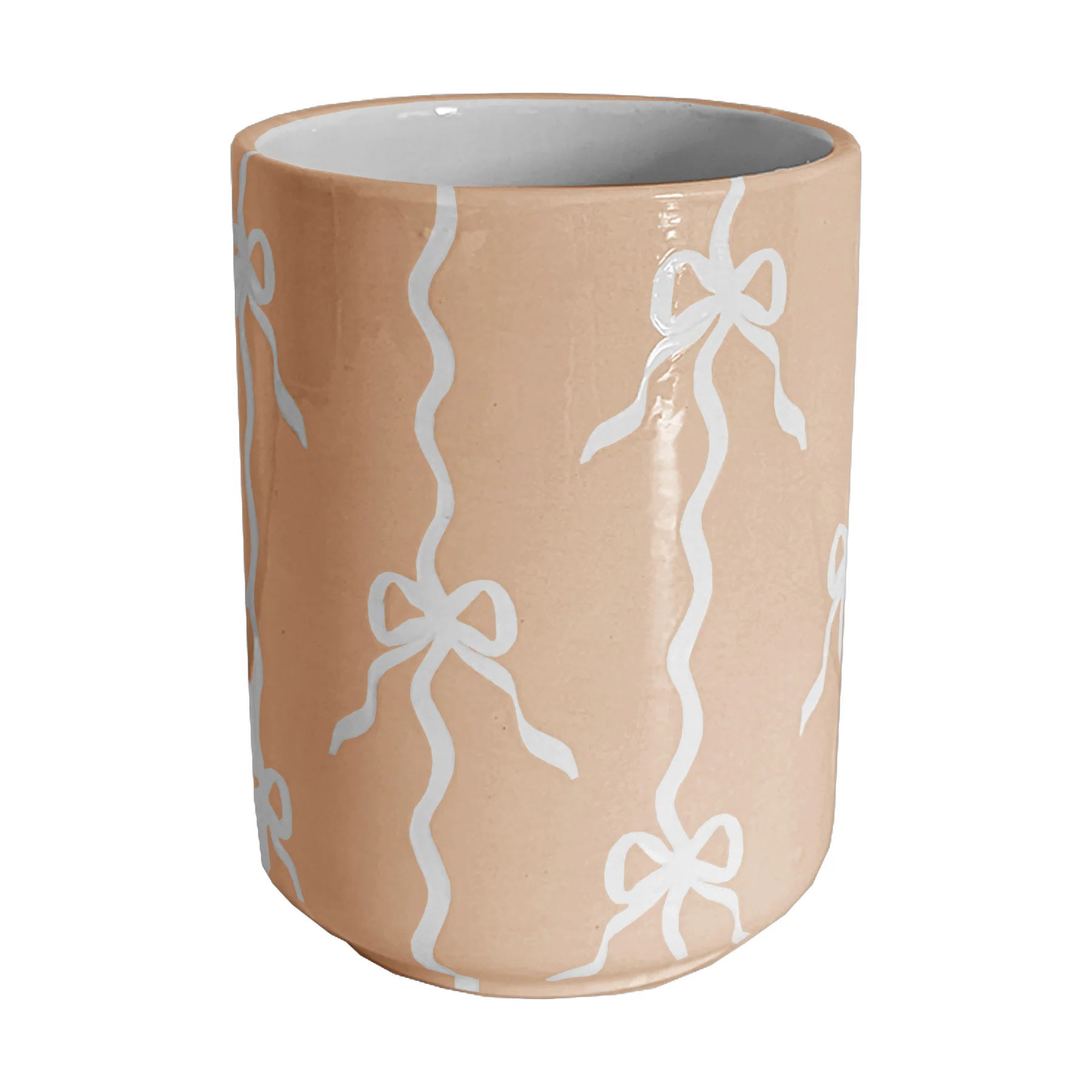 Bow Stripe Large Vase/ Utensil Holder - Image 8