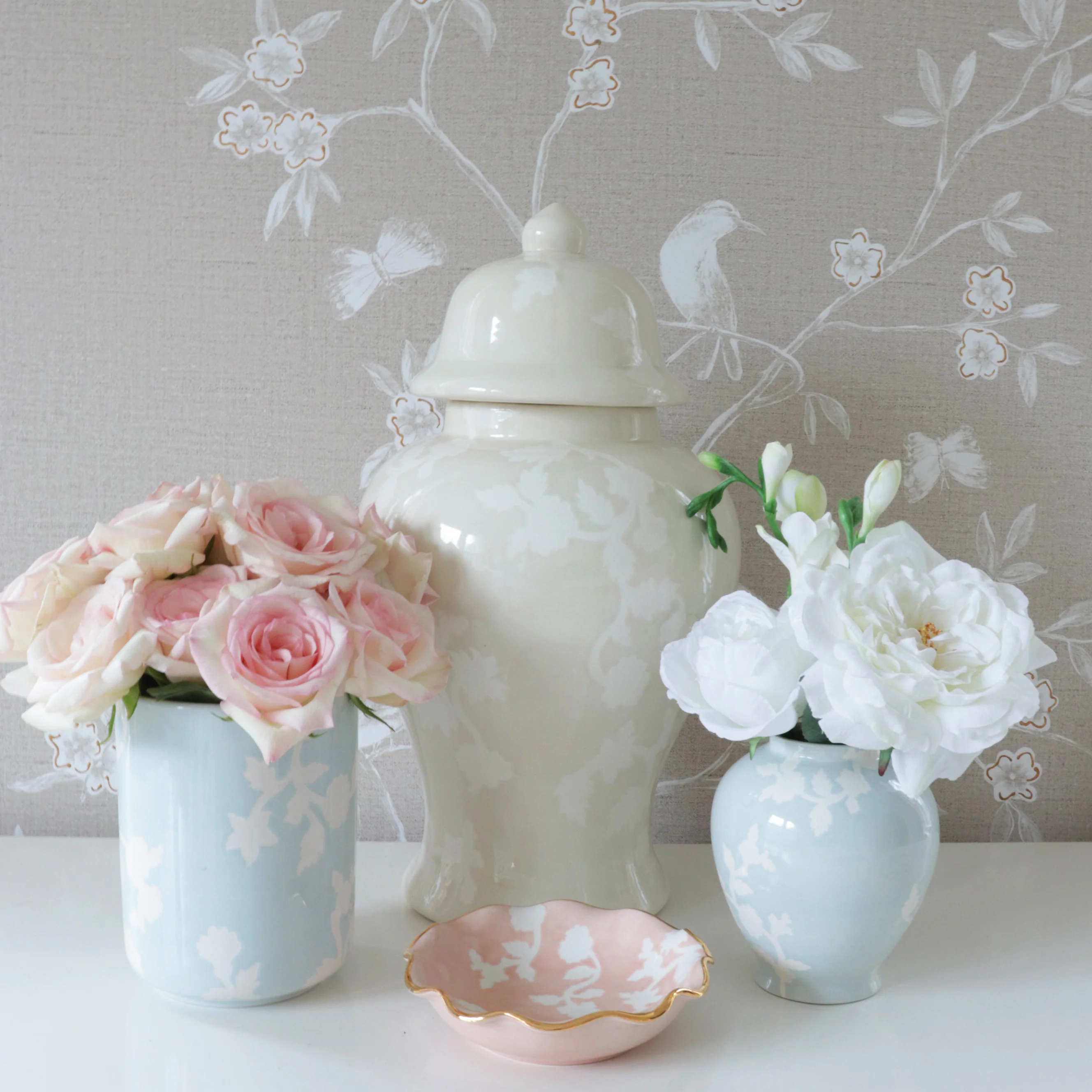Chinoiserie Dreams Large Vase/ Utensil Holder - Image 3
