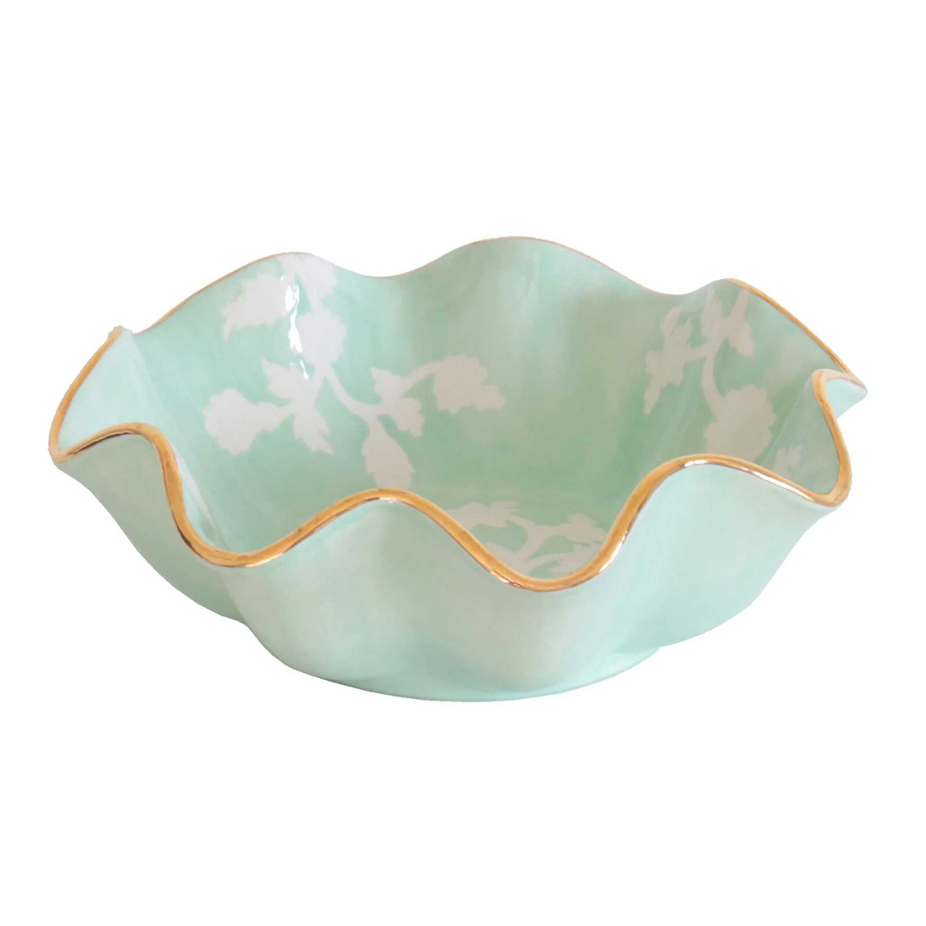 Chinoiserie Dreams Scalloped Bowls with 22K Gold Accent - Image 19