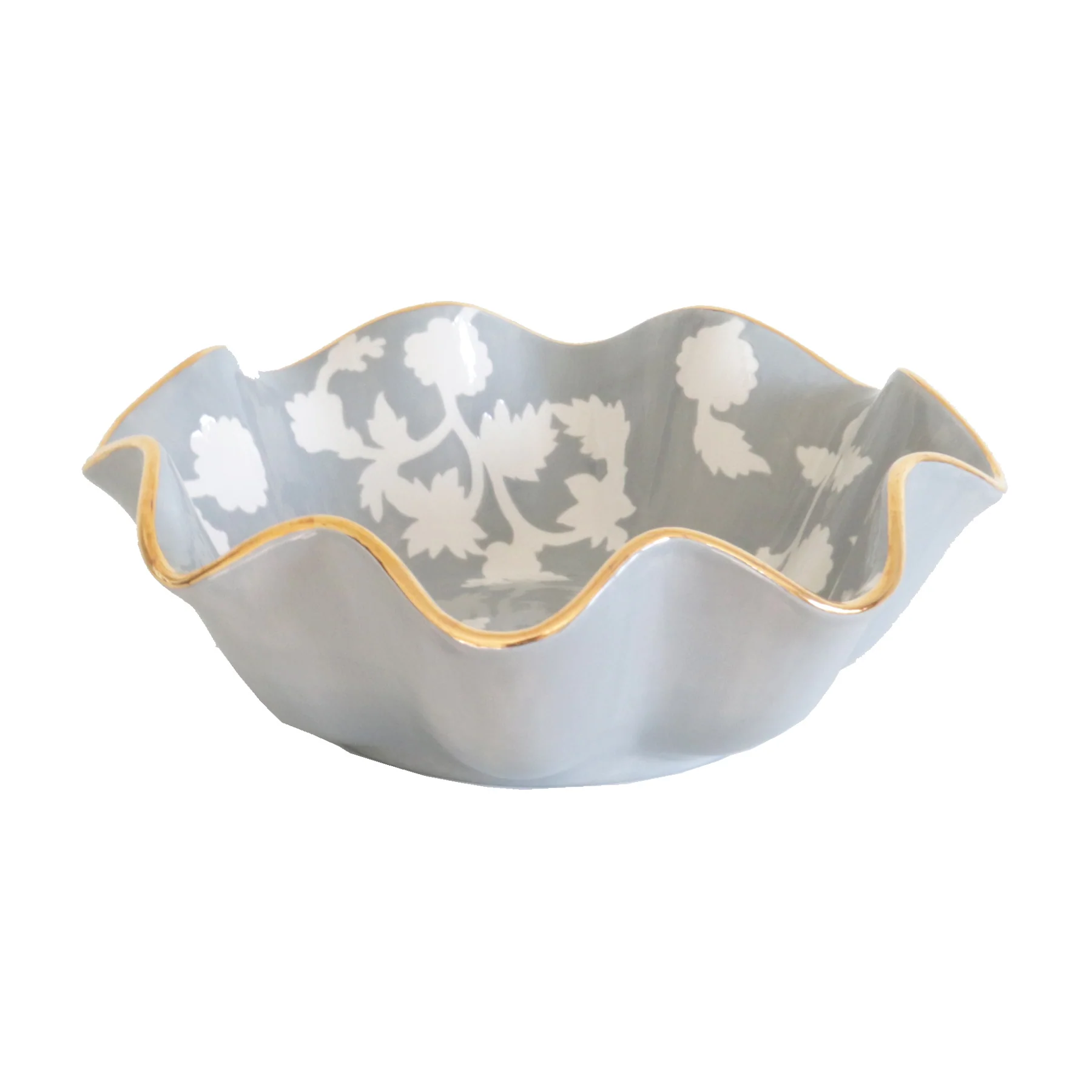 Chinoiserie Dreams Scalloped Bowls with 22K Gold Accent - Image 21
