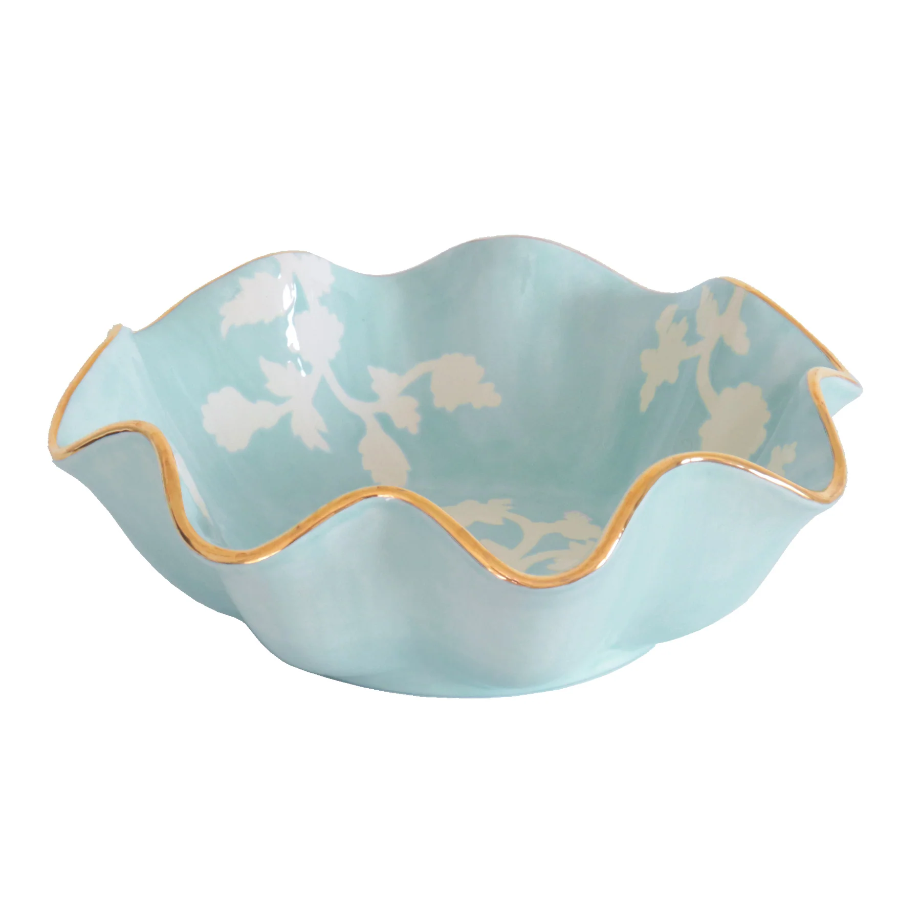 Chinoiserie Dreams Scalloped Bowls with 22K Gold Accent - Image 34