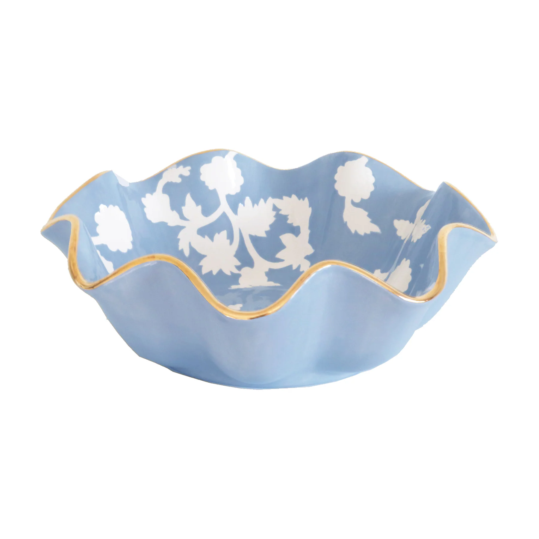 Chinoiserie Dreams Scalloped Bowls with 22K Gold Accent - Image 36