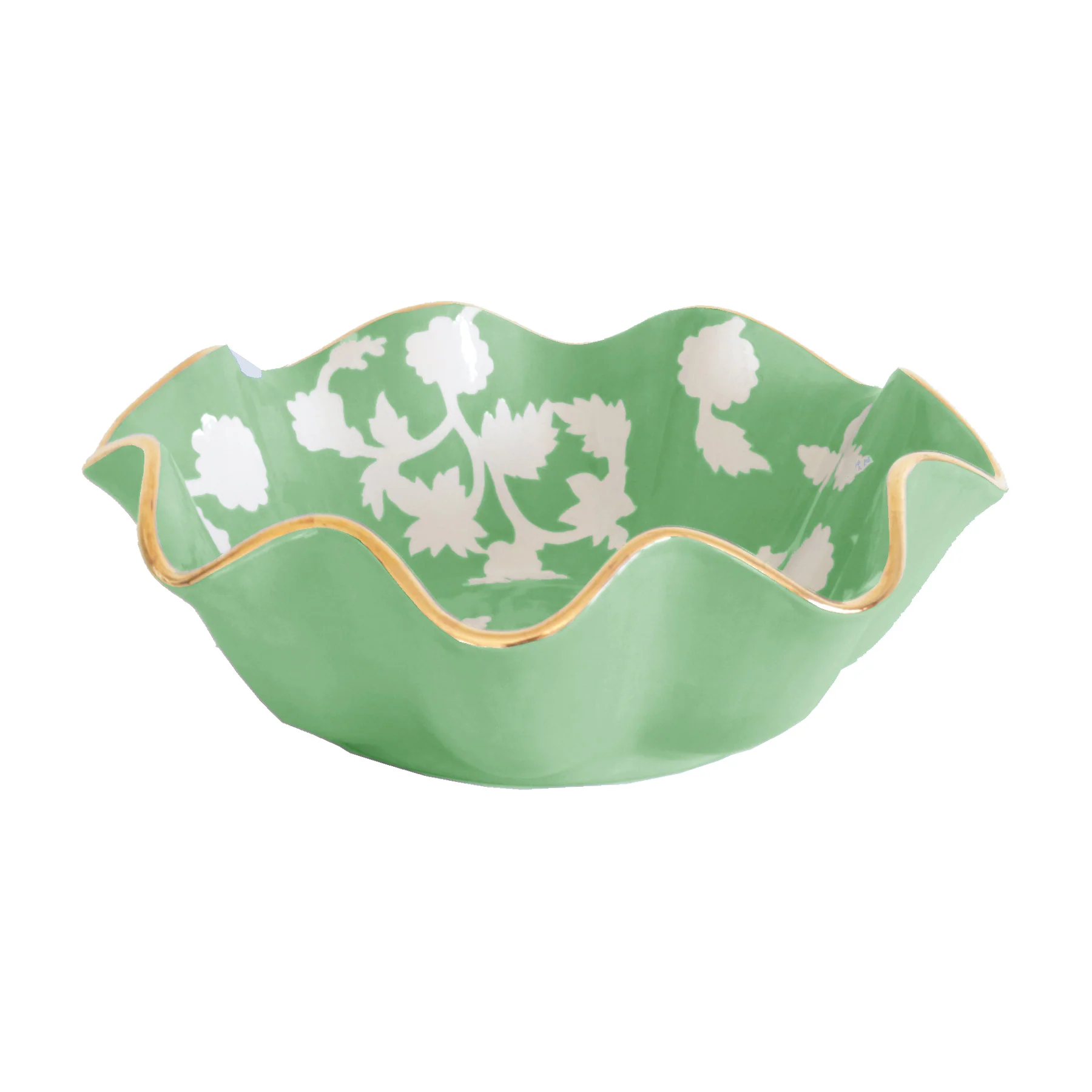 Chinoiserie Dreams Scalloped Bowls with 22K Gold Accent - Image 37