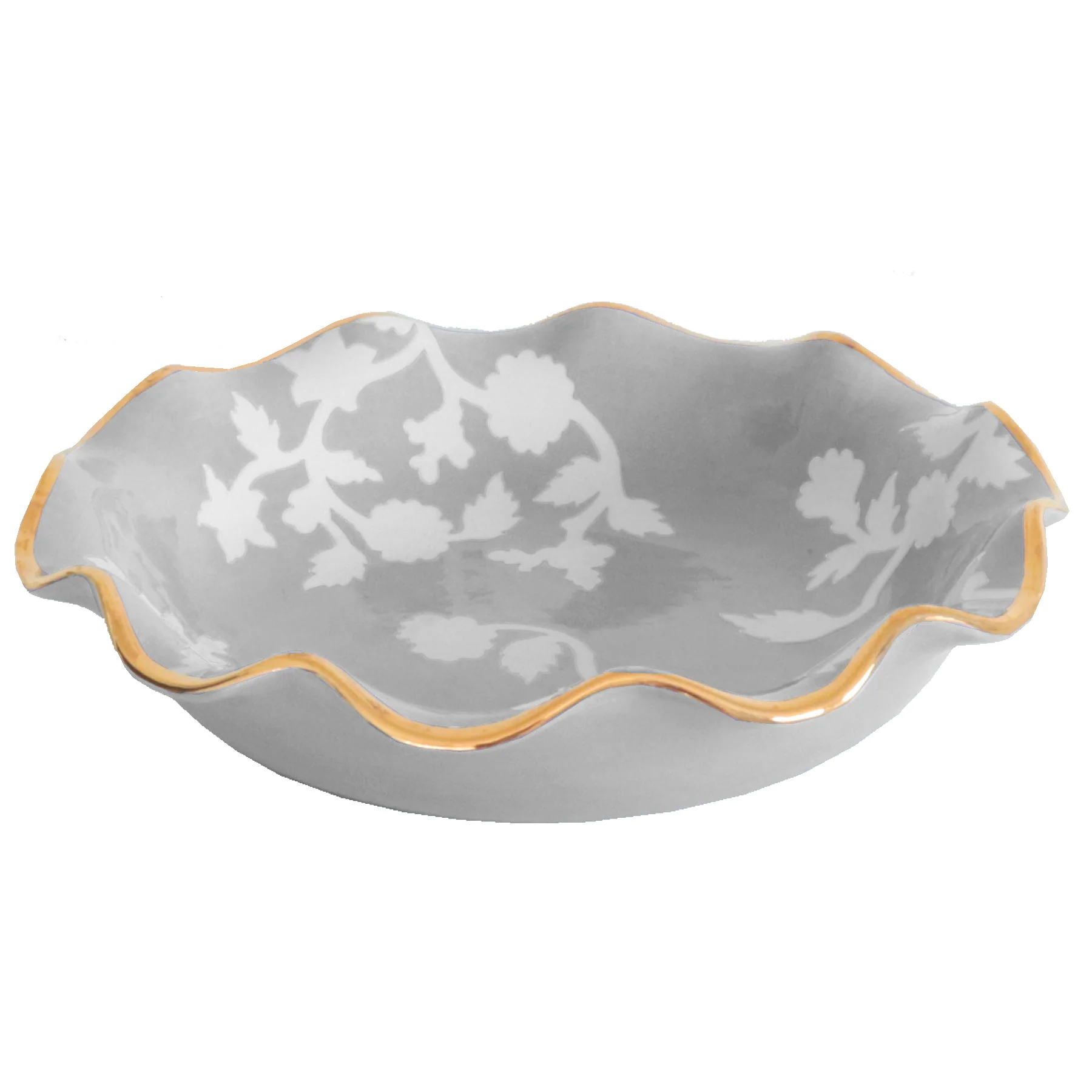 Chinoiserie Dreams Scalloped Bowls with 22K Gold Accent - Image 40