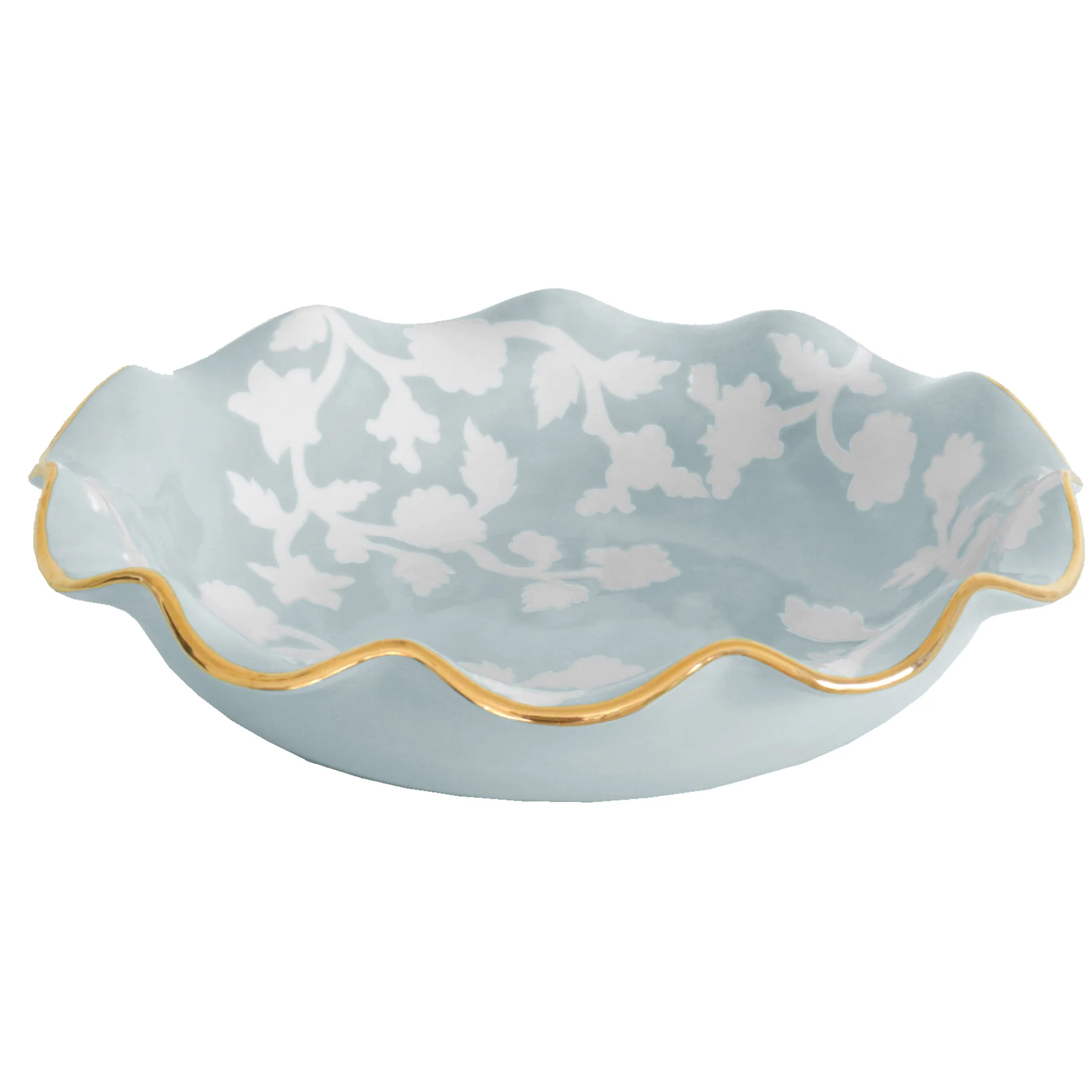Chinoiserie Dreams Scalloped Bowls with 22K Gold Accent - Image 41