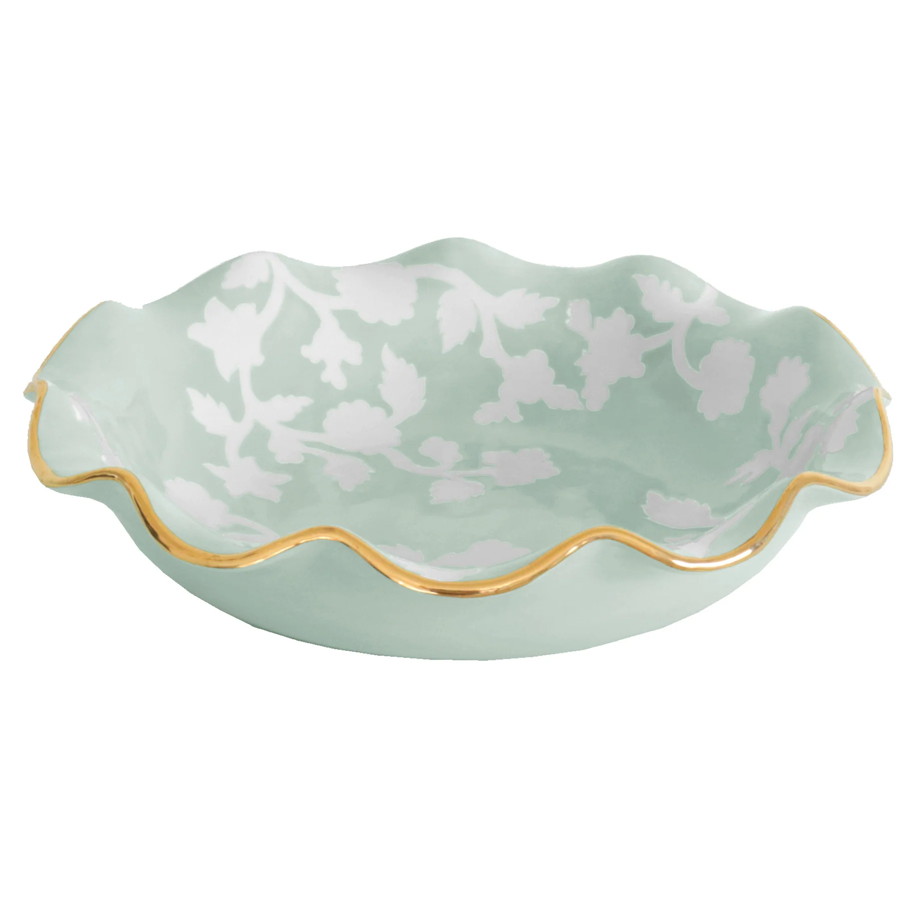 Chinoiserie Dreams Scalloped Bowls with 22K Gold Accent - Image 42