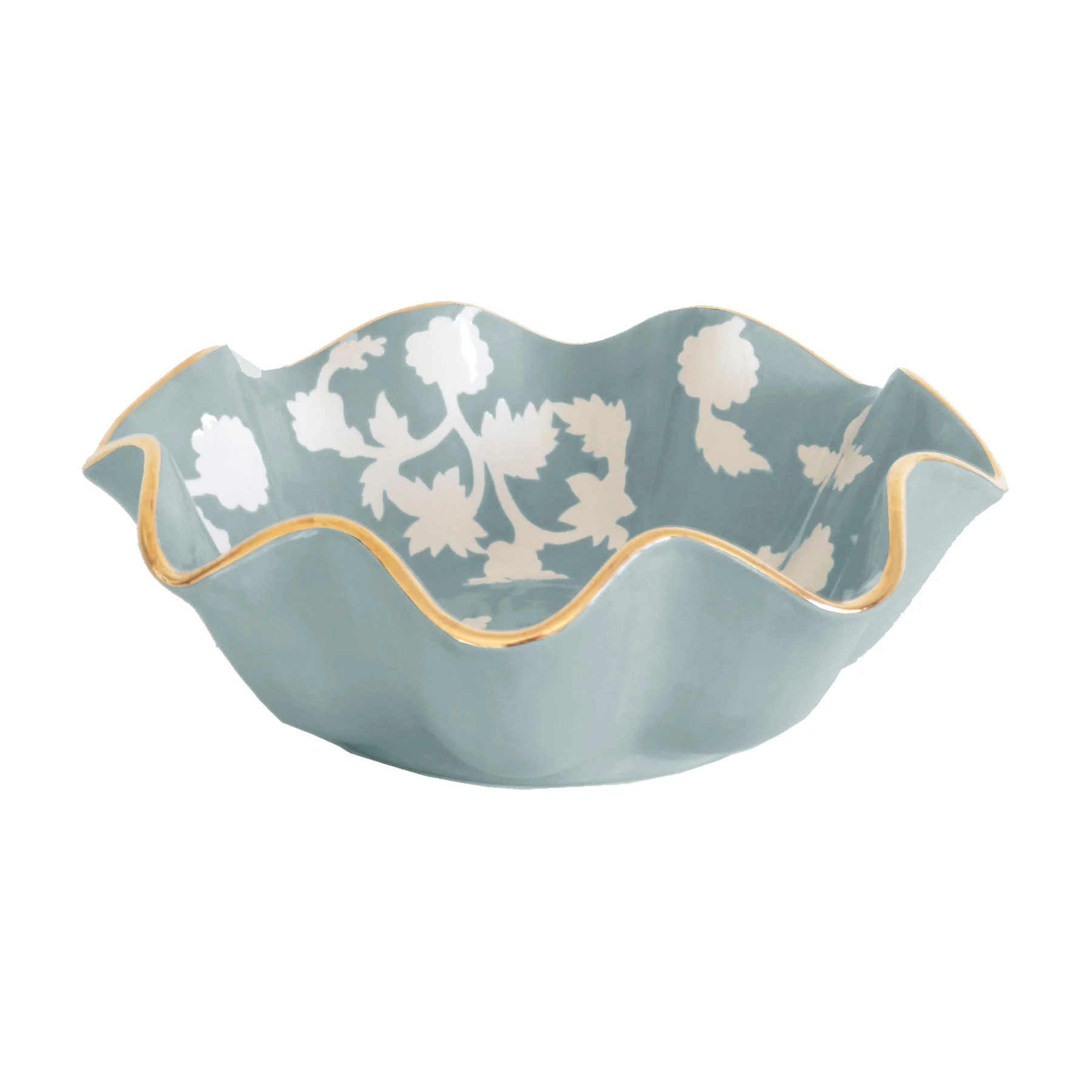 Chinoiserie Dreams Scalloped Bowls with 22K Gold Accent - Image 48