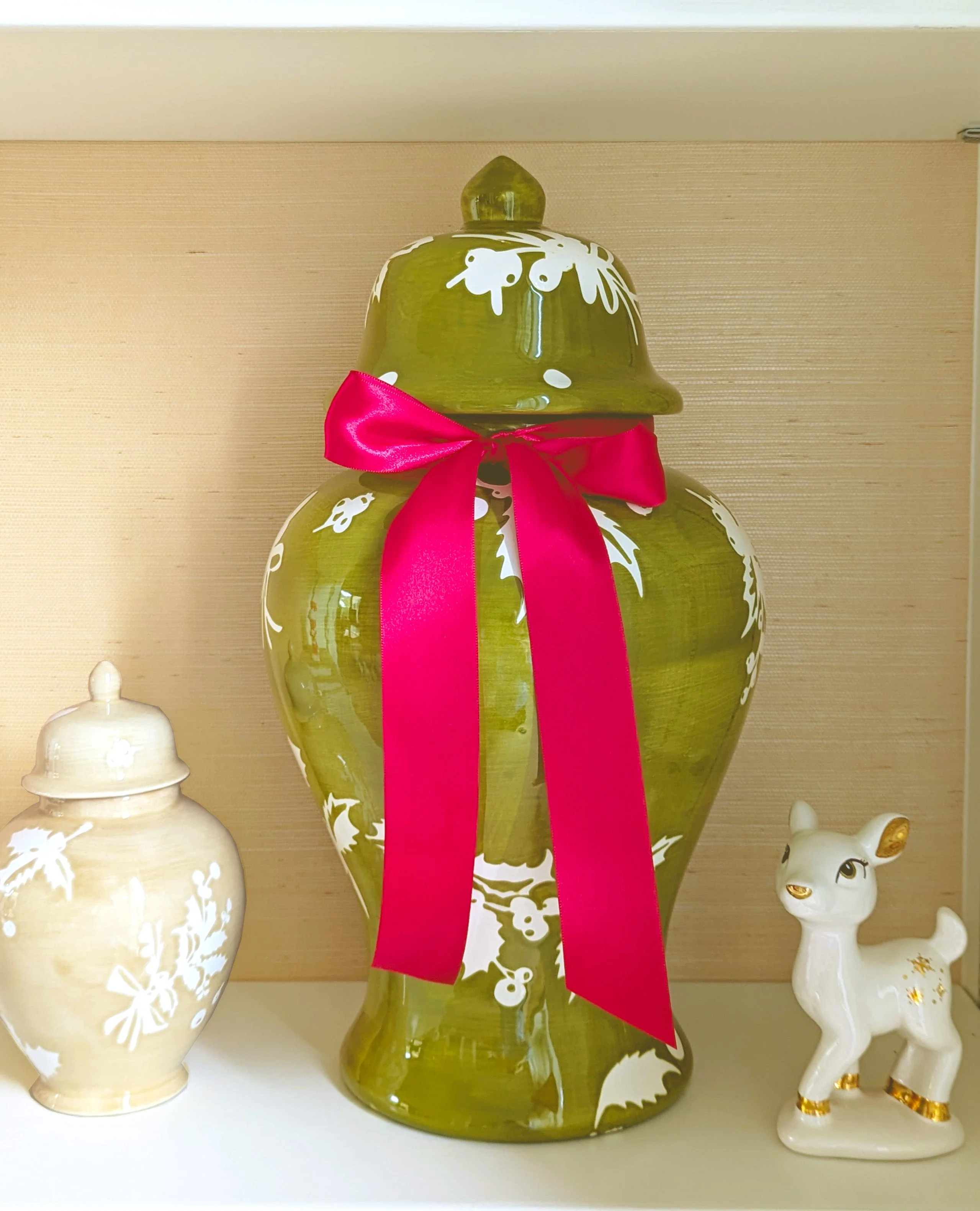 Deck the Halls Ginger Jars in Moss Green - Image 9