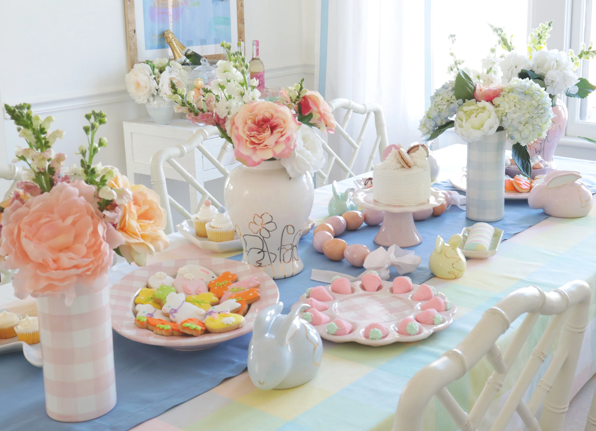 Gingham Column Vase - Image 20