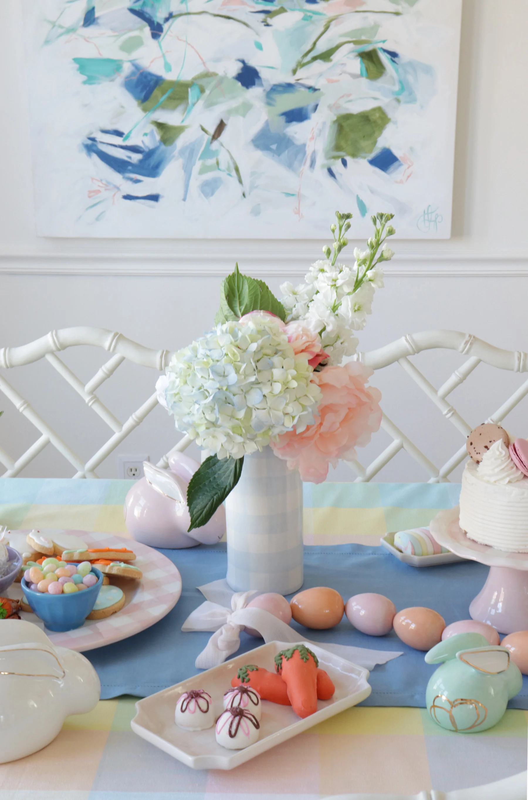 Gingham Column Vase - Image 22