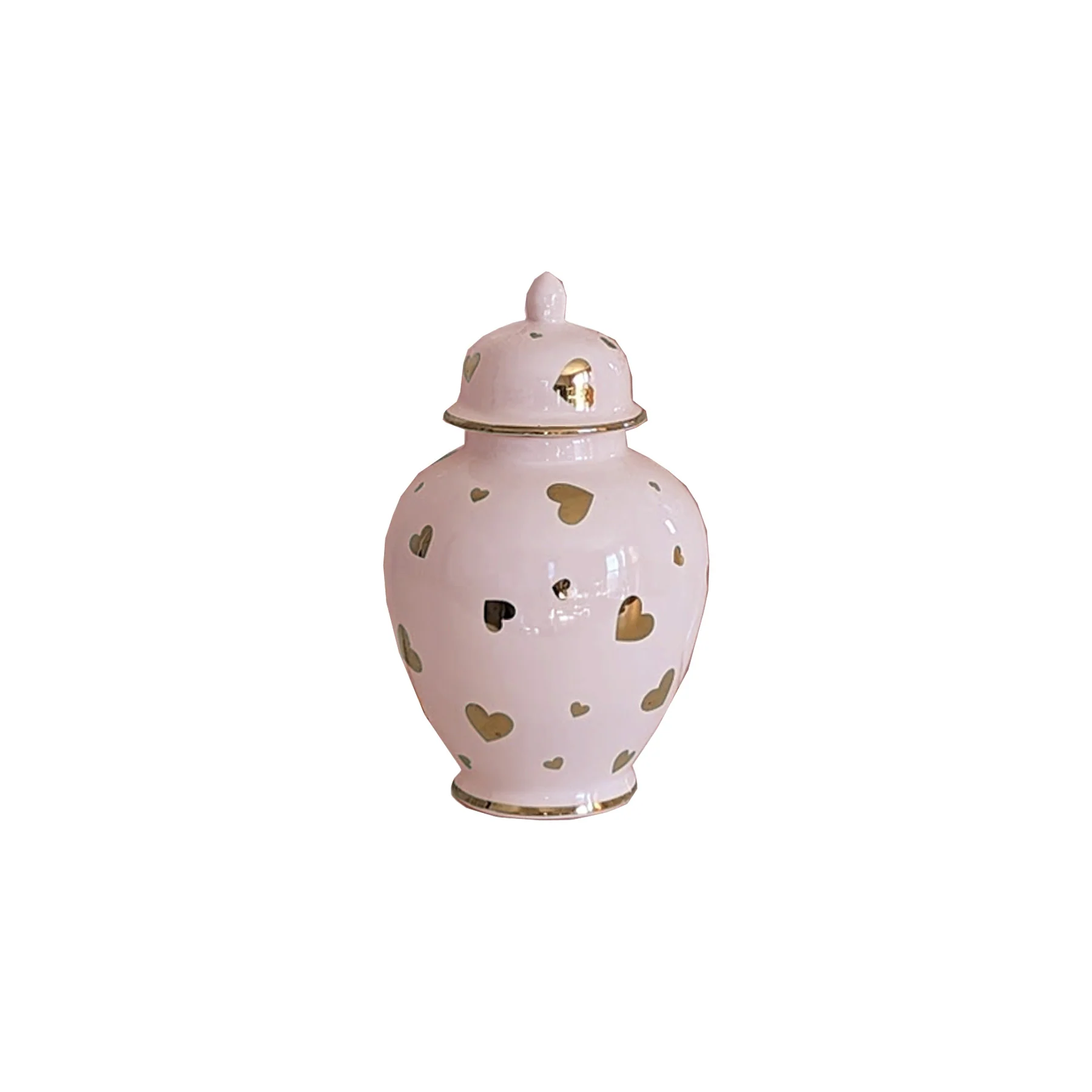 "Hearts of Gold" Limited Edition Ginger Jars in Cherry Blossom Pink - Image 4