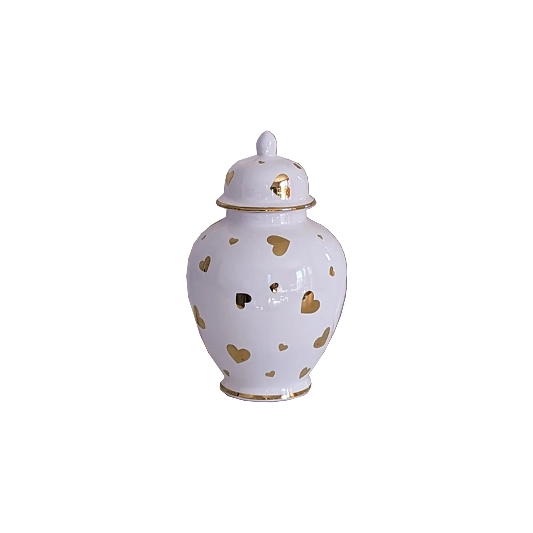"Hearts of Gold" Limited Edition Ginger Jars in Light Lavender - Image 3