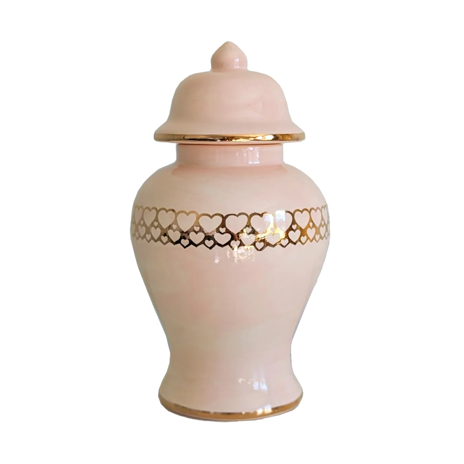 "Hearts of Gold" Limited Edition Ginger Jars in Blush - Image 3