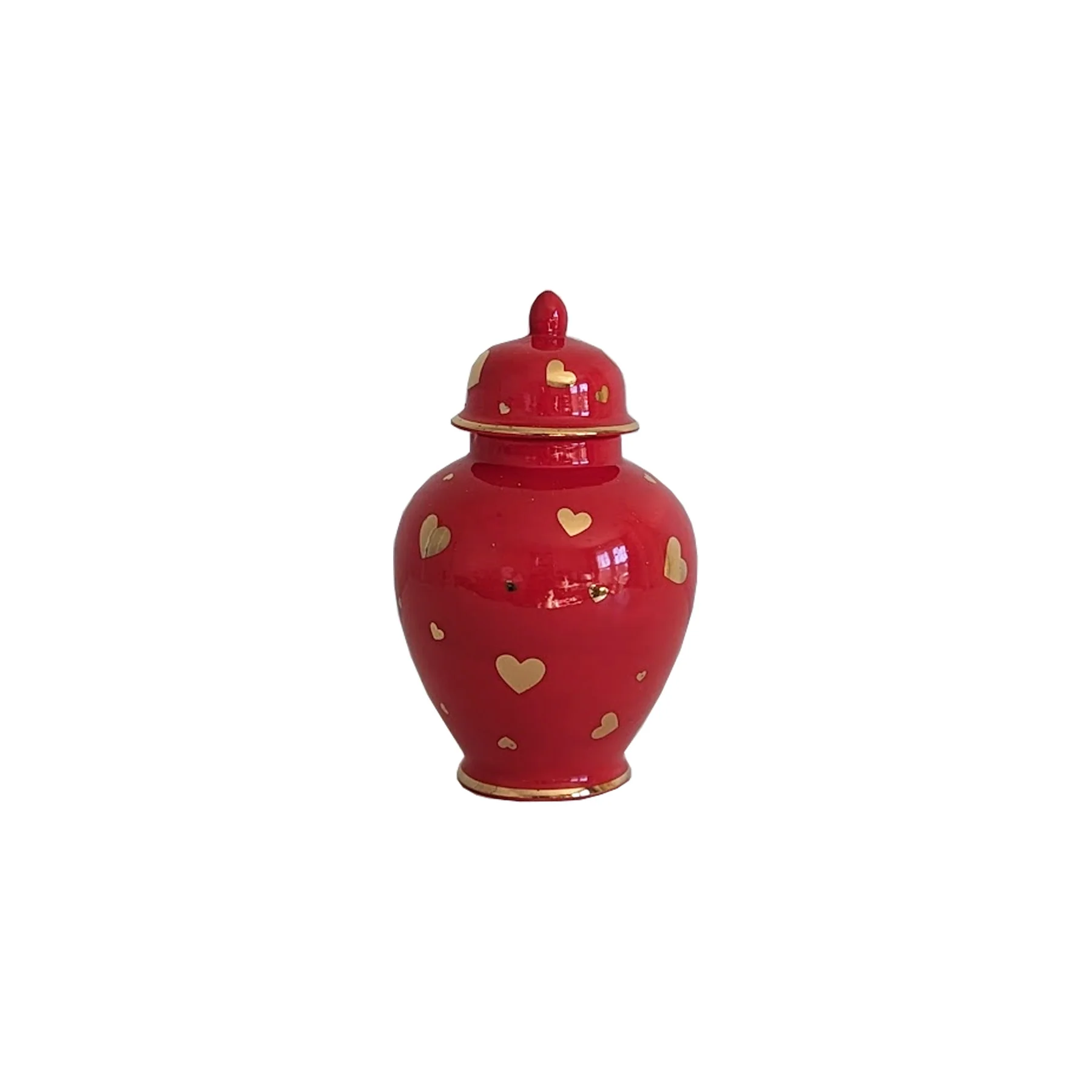 "Hearts of Gold" Limited Edition Ginger Jars in Red - Image 3