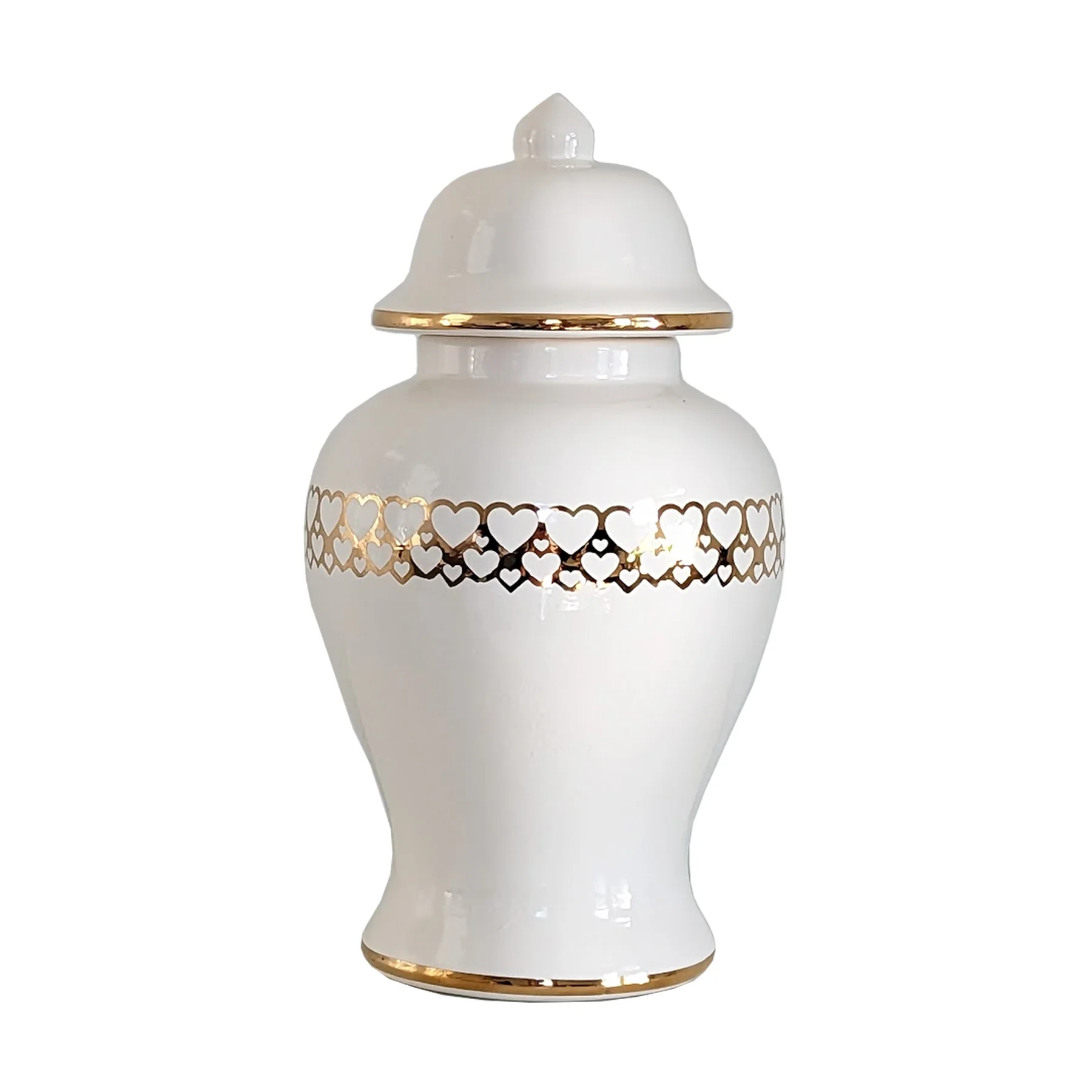 "Hearts of Gold" Limited Edition Ginger Jars in White - Image 3
