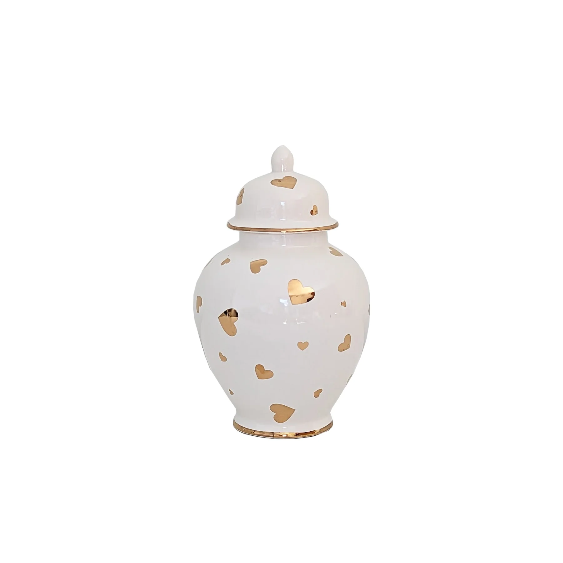 "Hearts of Gold" Limited Edition Ginger Jars in White - Image 4