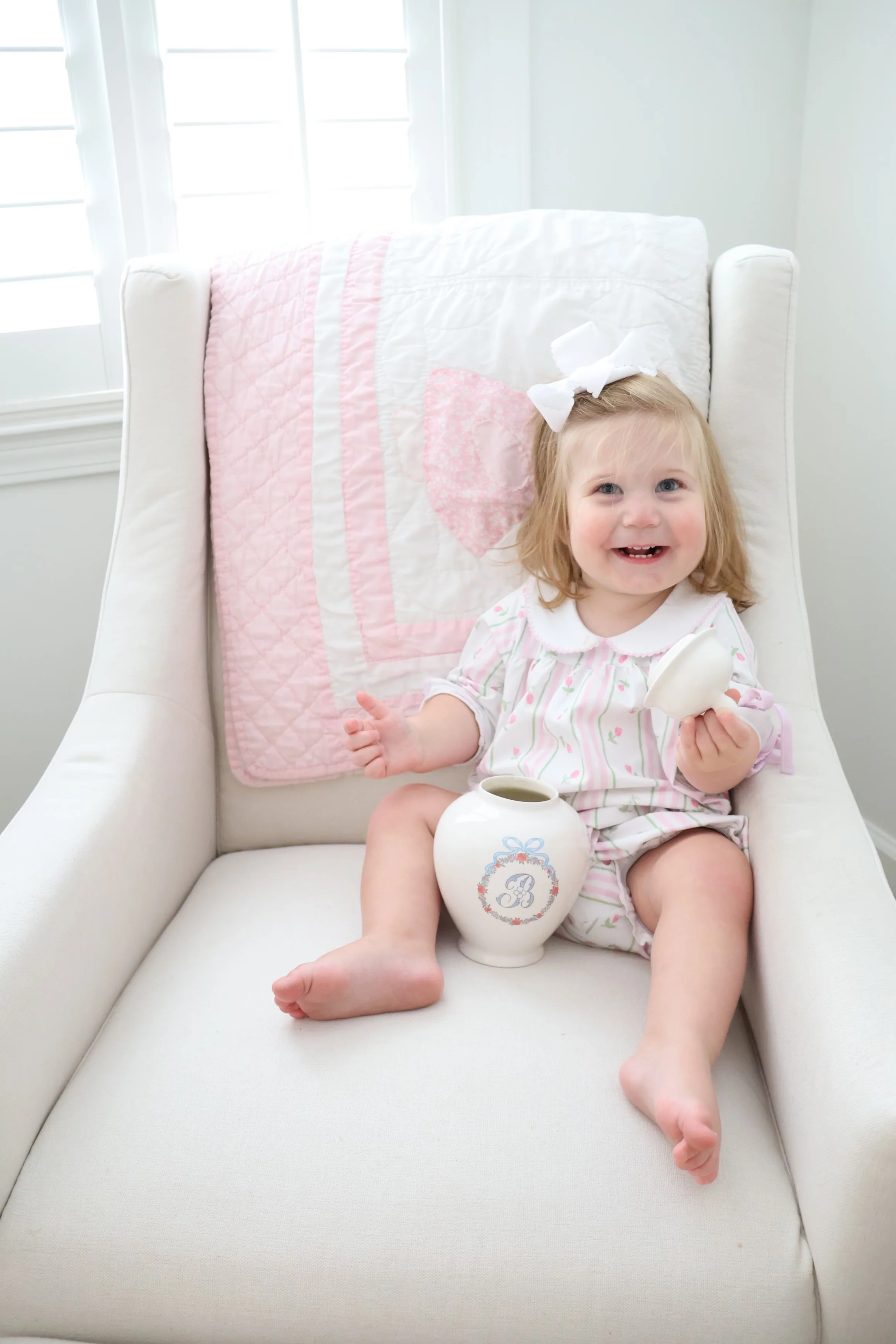 Lo Home x Chapple Chandler Ginger Jars with Floral Wreath and Monogram - Image 3