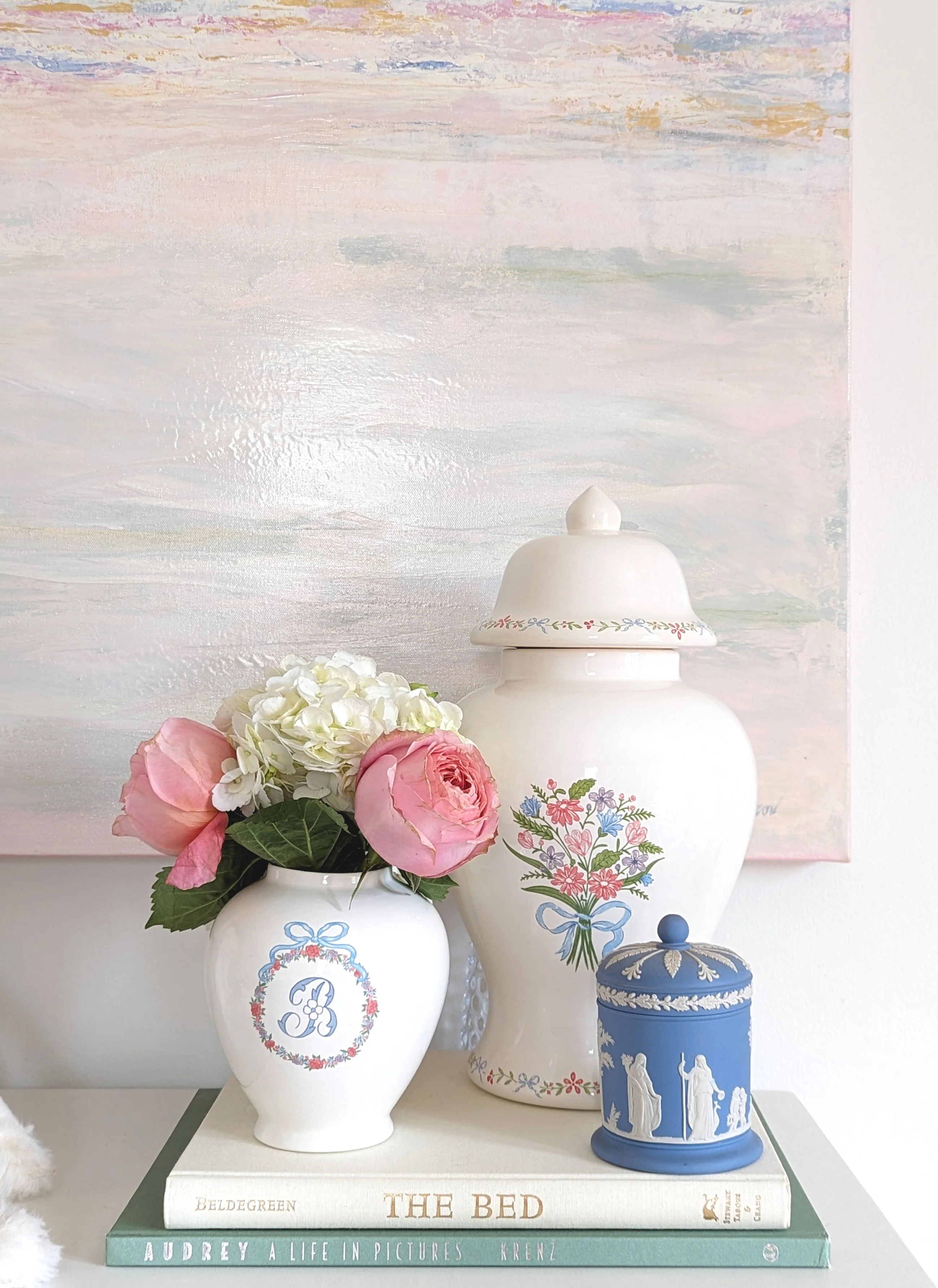 Lo Home x Chapple Chandler Ginger Jars with Floral Wreath and Monogram - Image 7