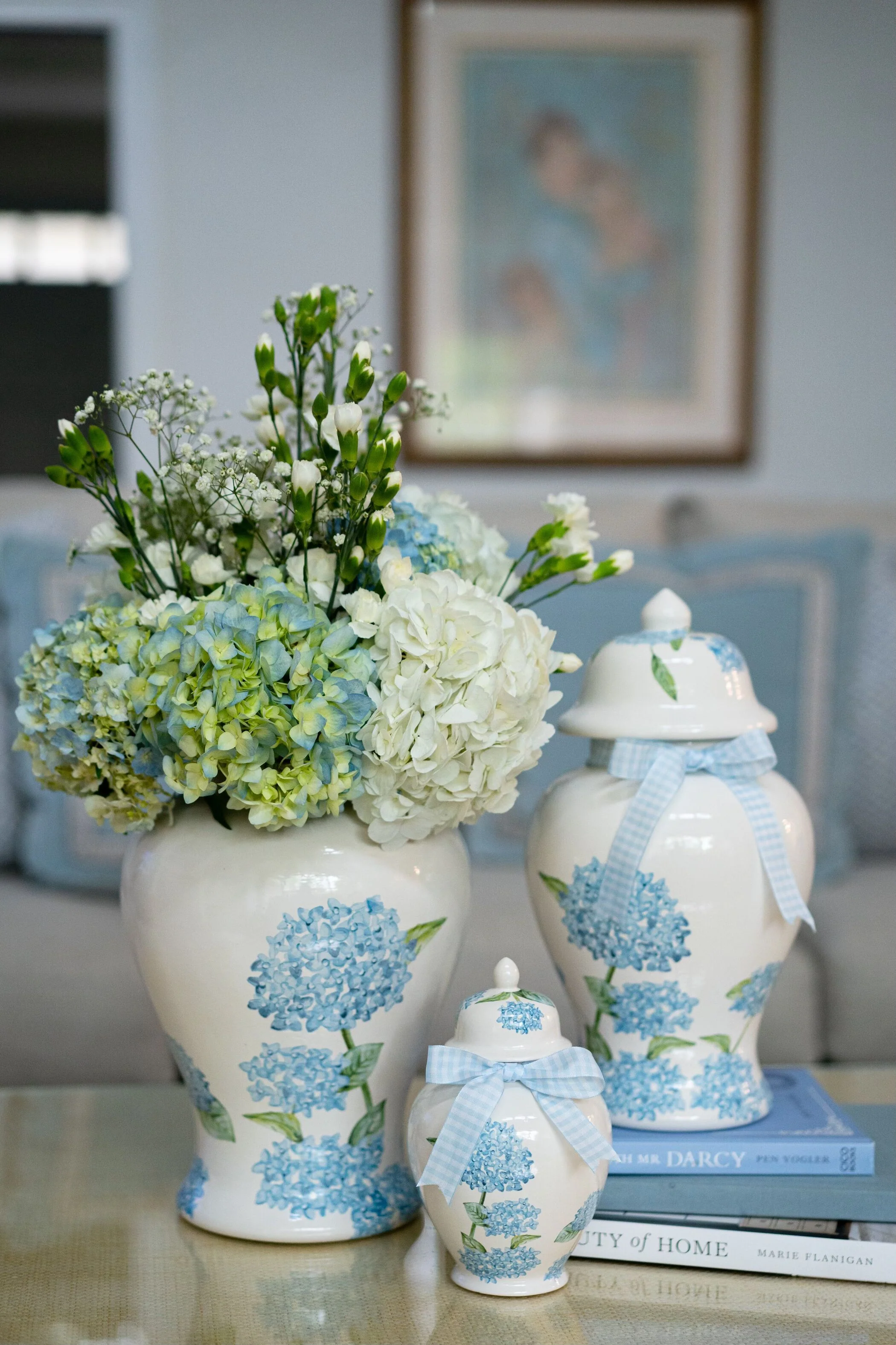 Lo Home x Chapple Chandler Ginger Jars with Hydrangea Accents - Image 15