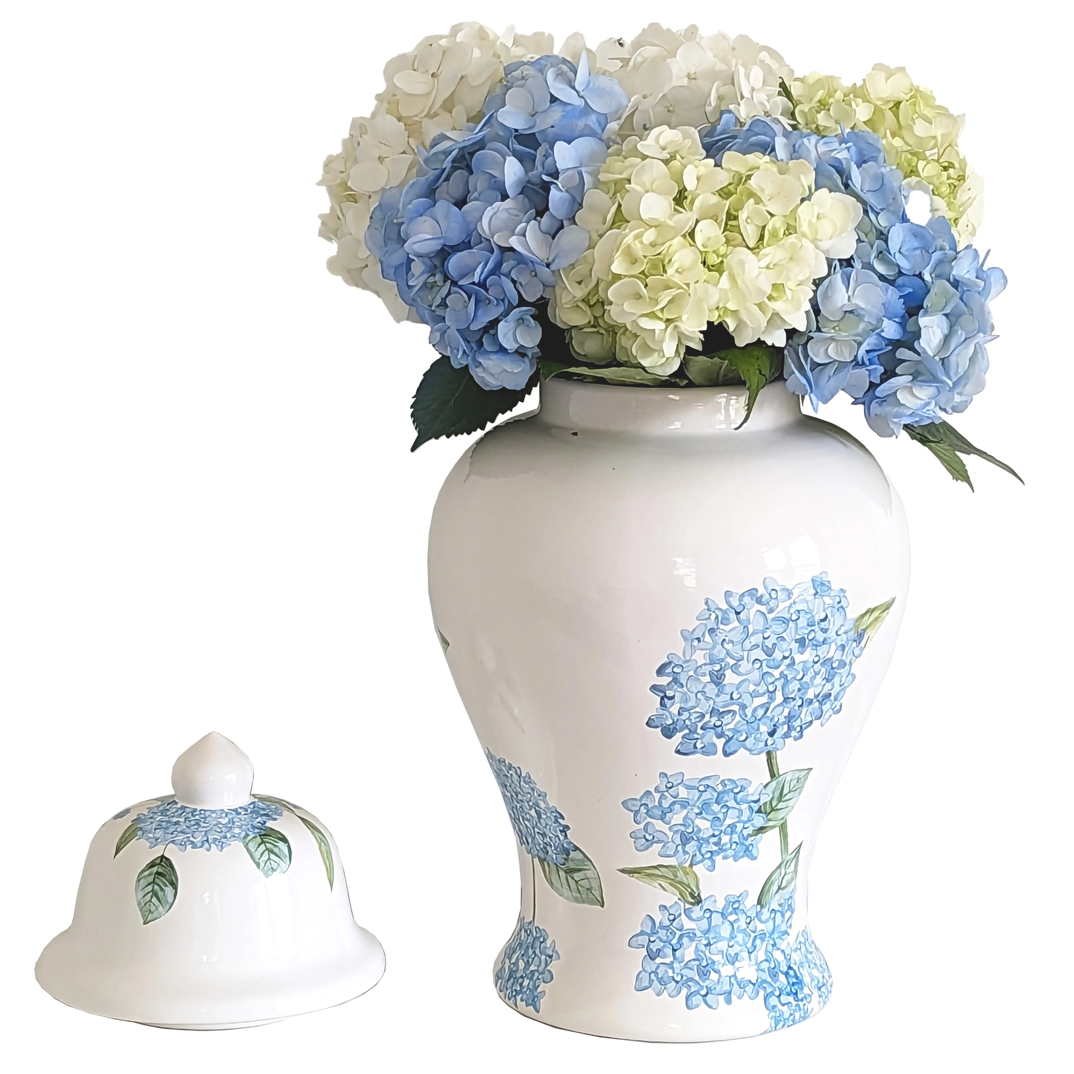 Lo Home x Chapple Chandler Ginger Jars with Hydrangea Accents - Image 3