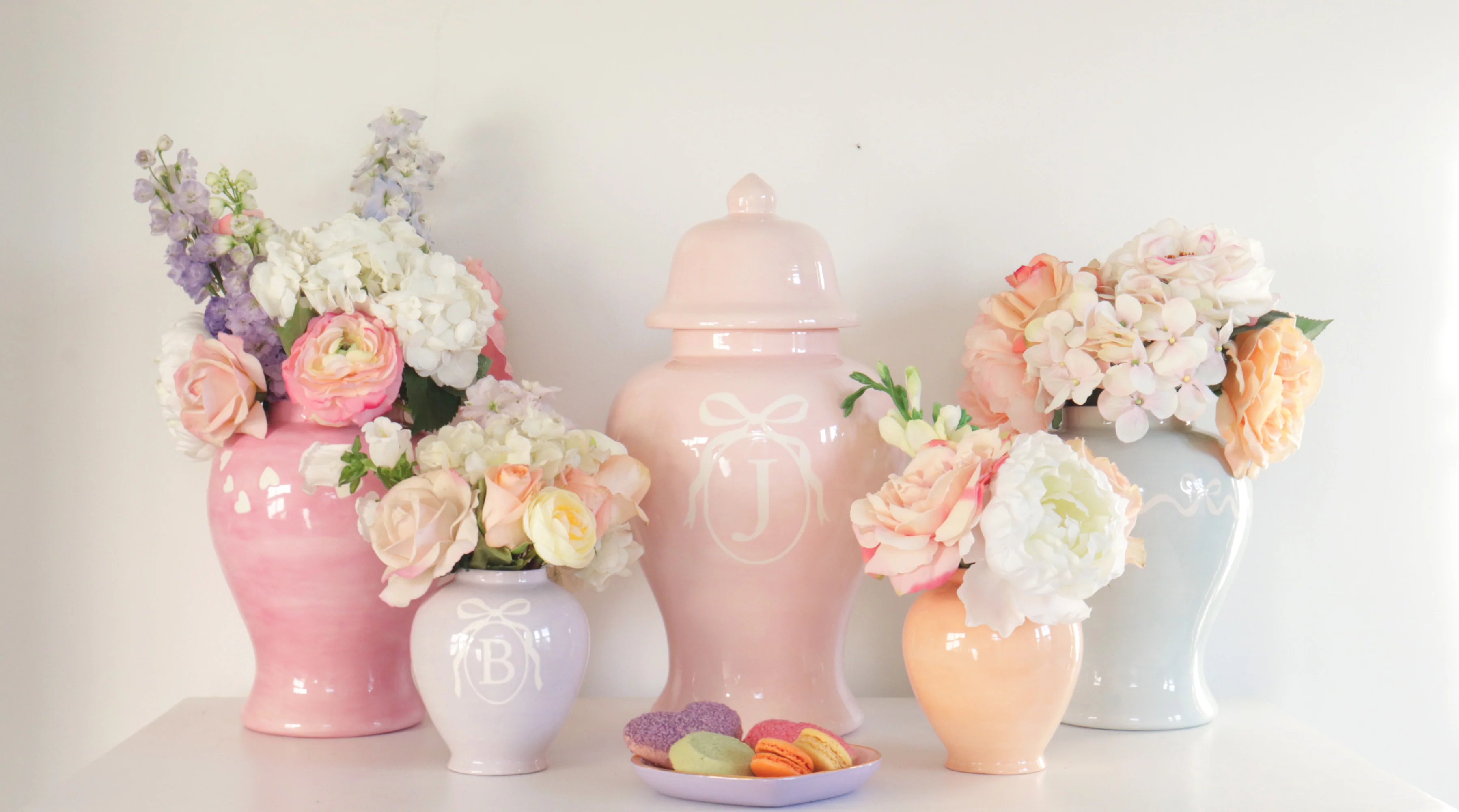 "Love is in the Air" Ginger Jars in Bubble Gum Pink - Image 10