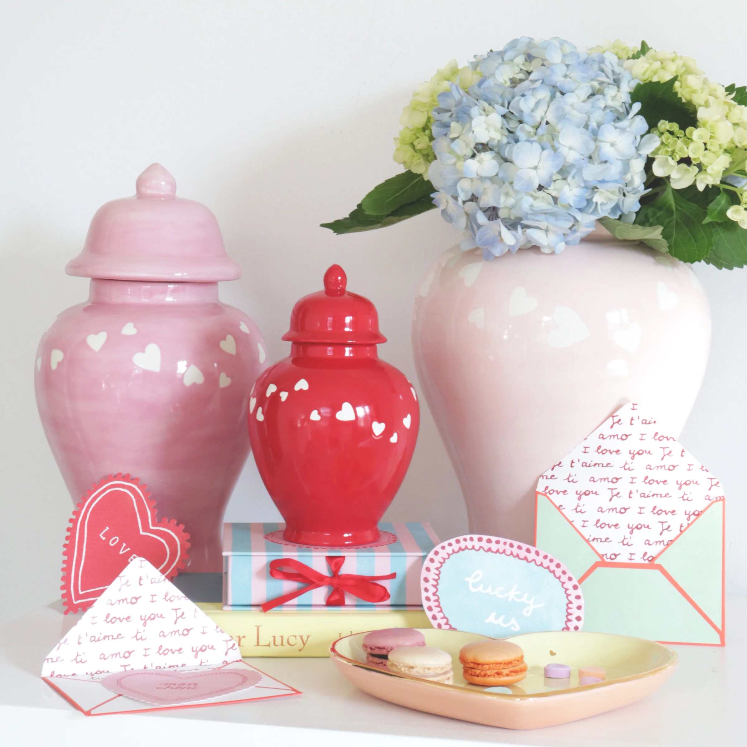 "Love is in the Air" Ginger Jars in Bubble Gum Pink - Image 5