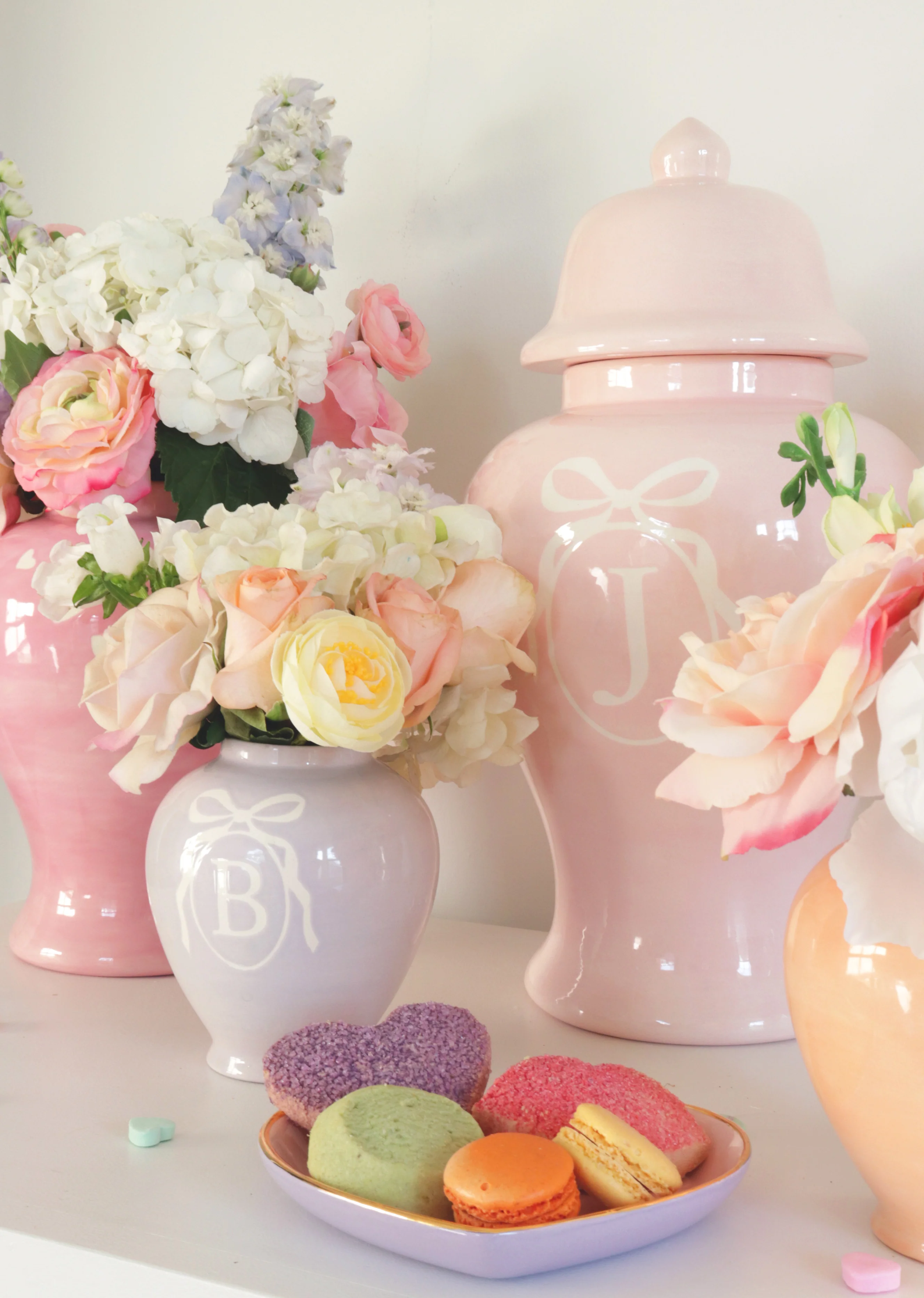 "Love is in the Air" Ginger Jars in Bubble Gum Pink - Image 9