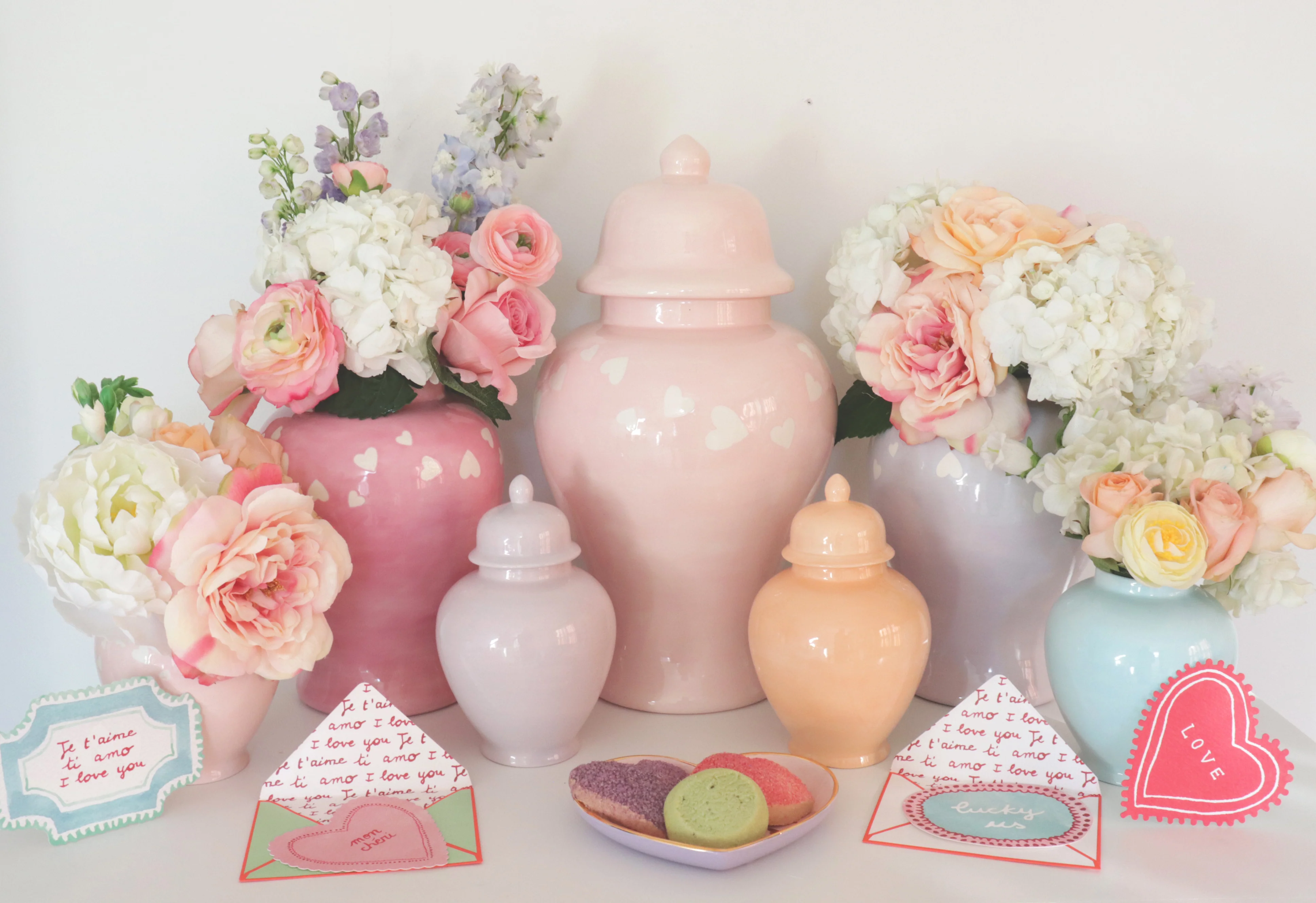 "Love is in the Air" Ginger Jars in Cherry Blossom Pink - Image 9