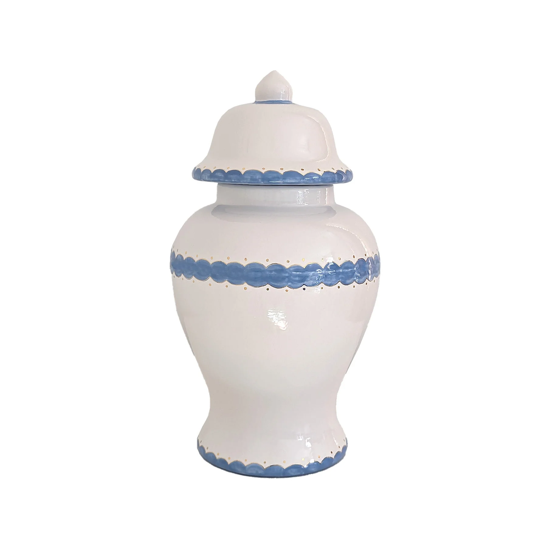Scallop Ginger Jars in French Blue - Image 4