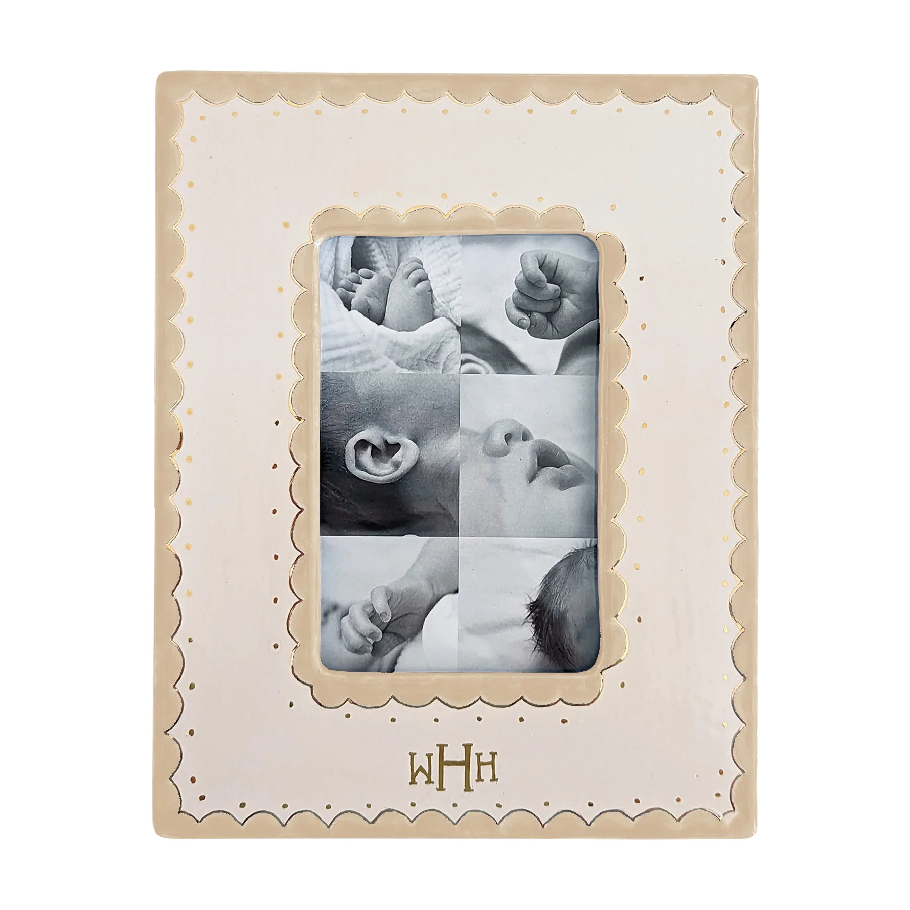 Scallop Monogrammed Photo Frame - Image 10