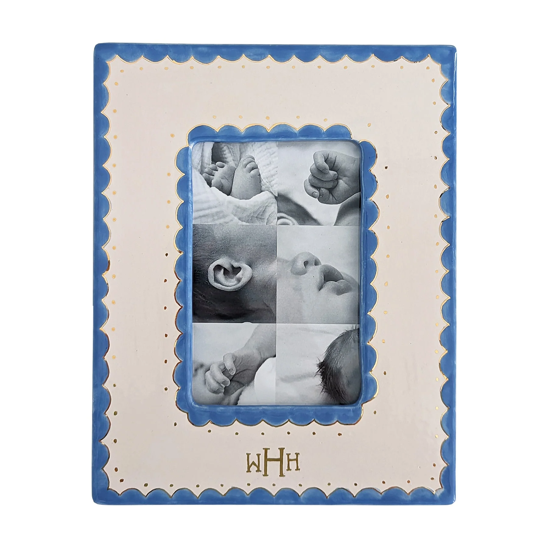 Scallop Monogrammed Photo Frame - Image 8