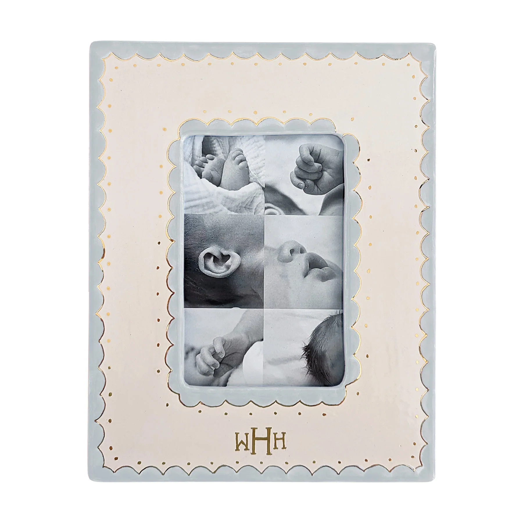 Scallop Monogrammed Photo Frame - Image 9